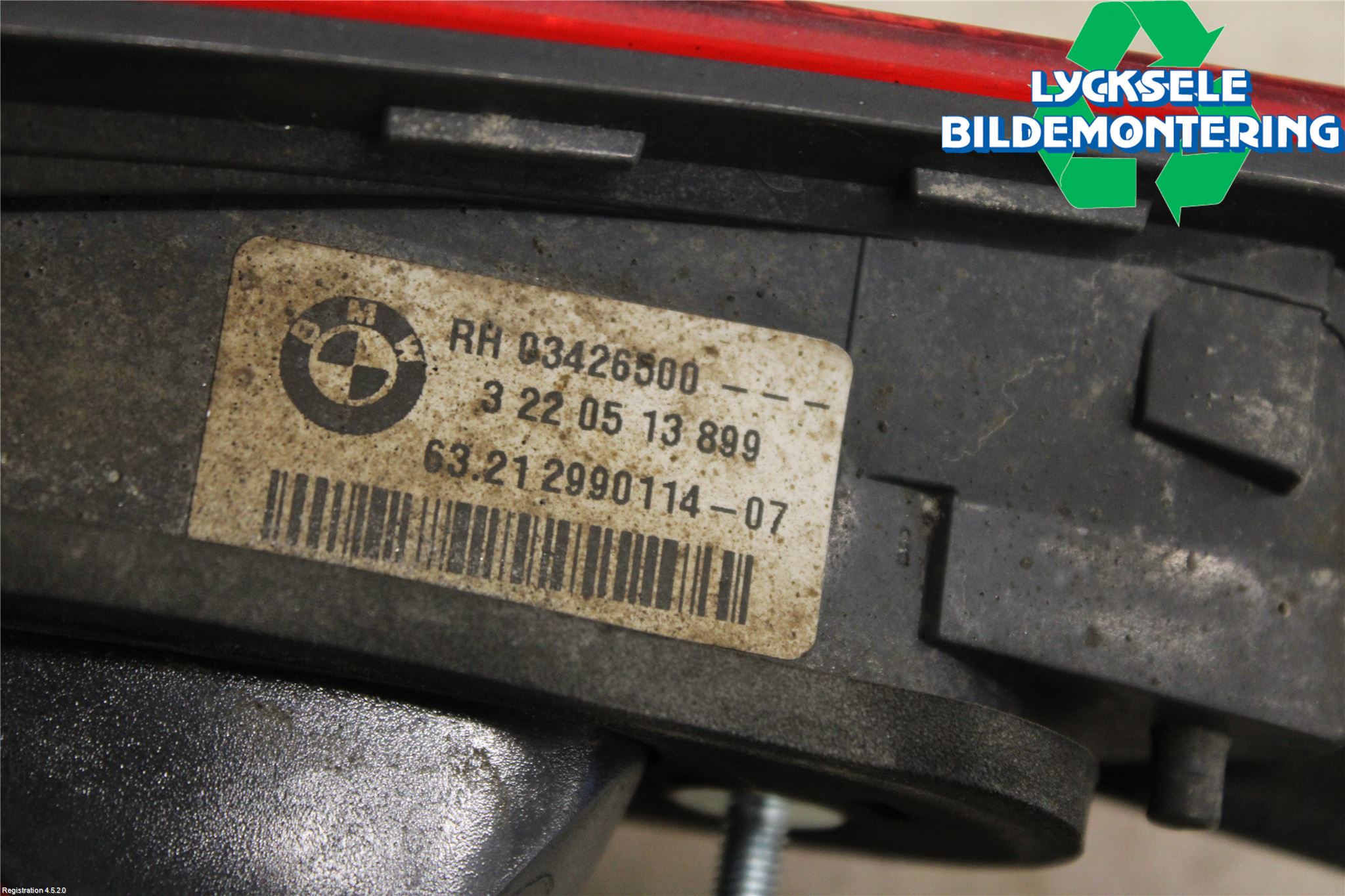 BMW X1 E84 10-15 Bakljus Lucka Hö