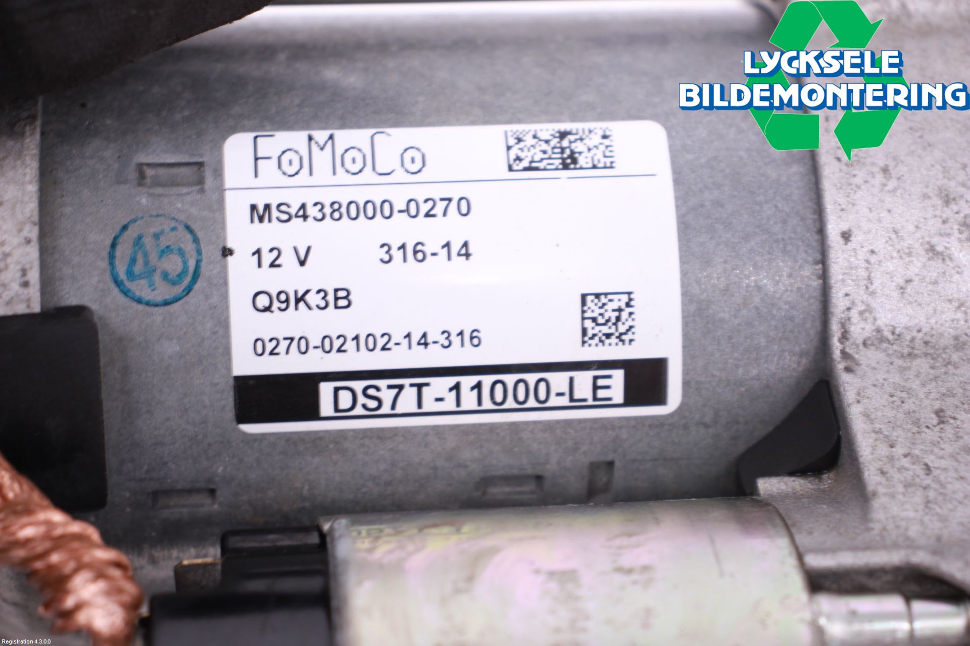 Ford KUGA 13-16 Startmotor Diesel