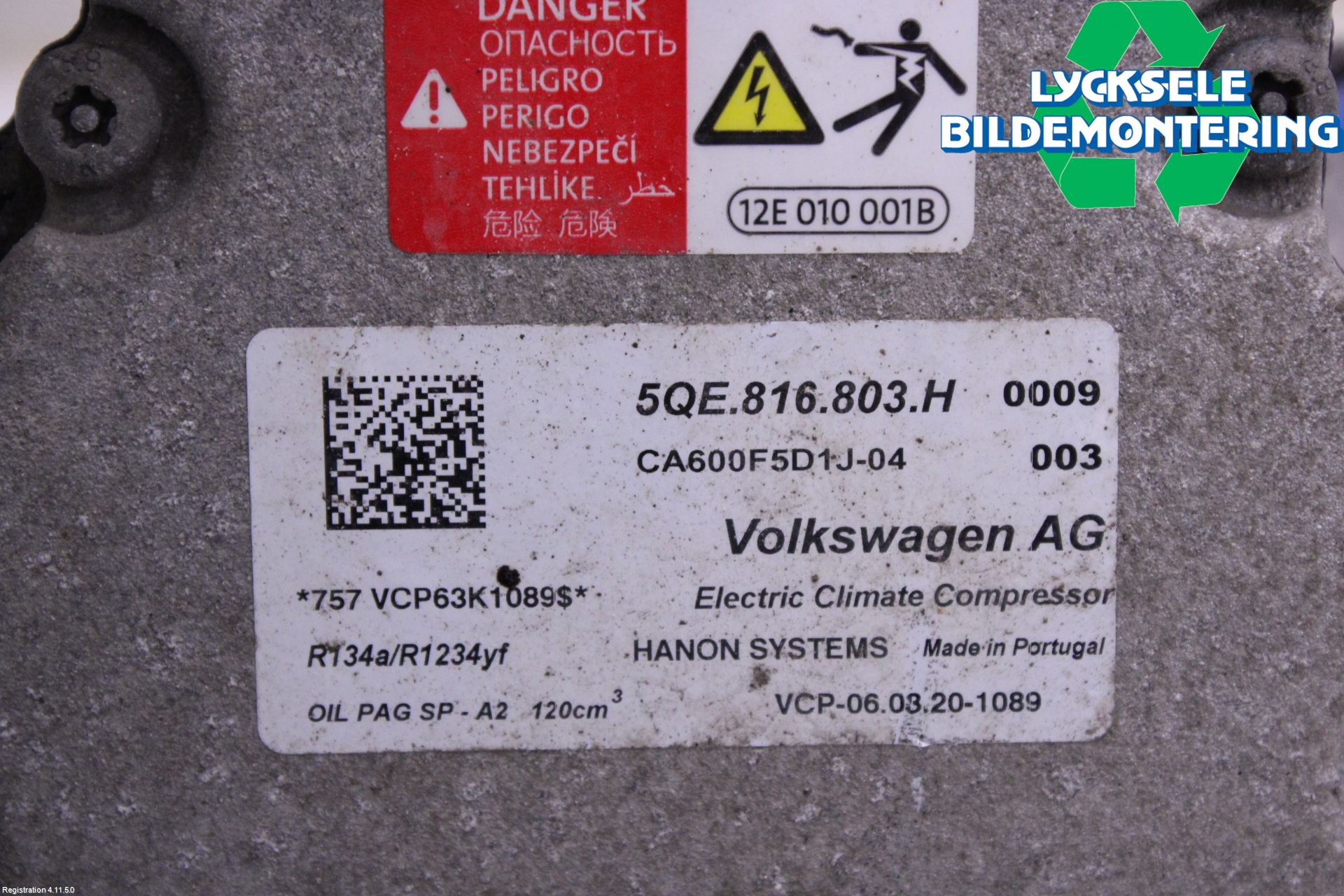 Volkswagen VW GOLF / E-GOLF VII 13-20 Ac Kompressor