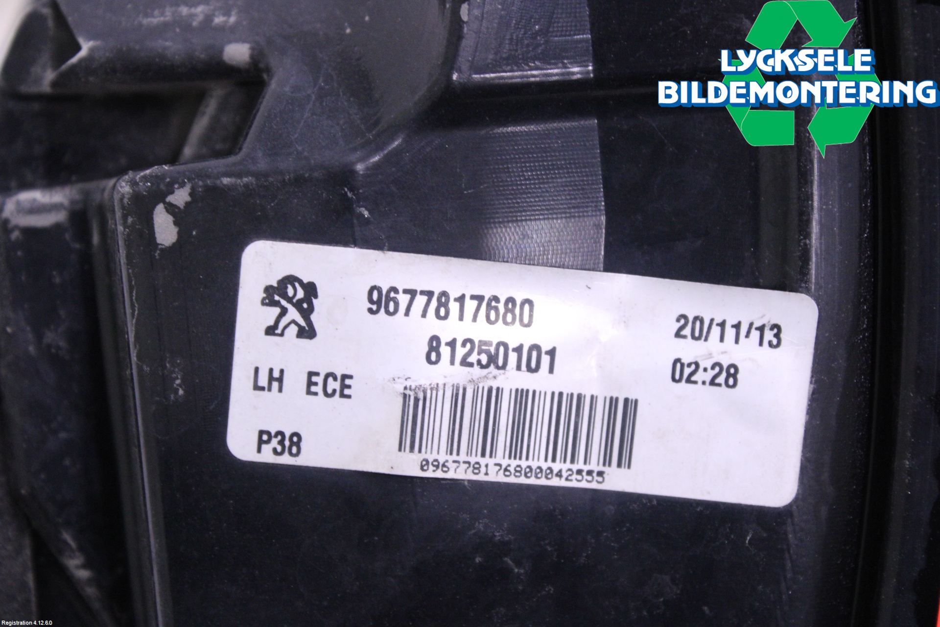 Peugeot 308 14-21 Bakljus Vänster