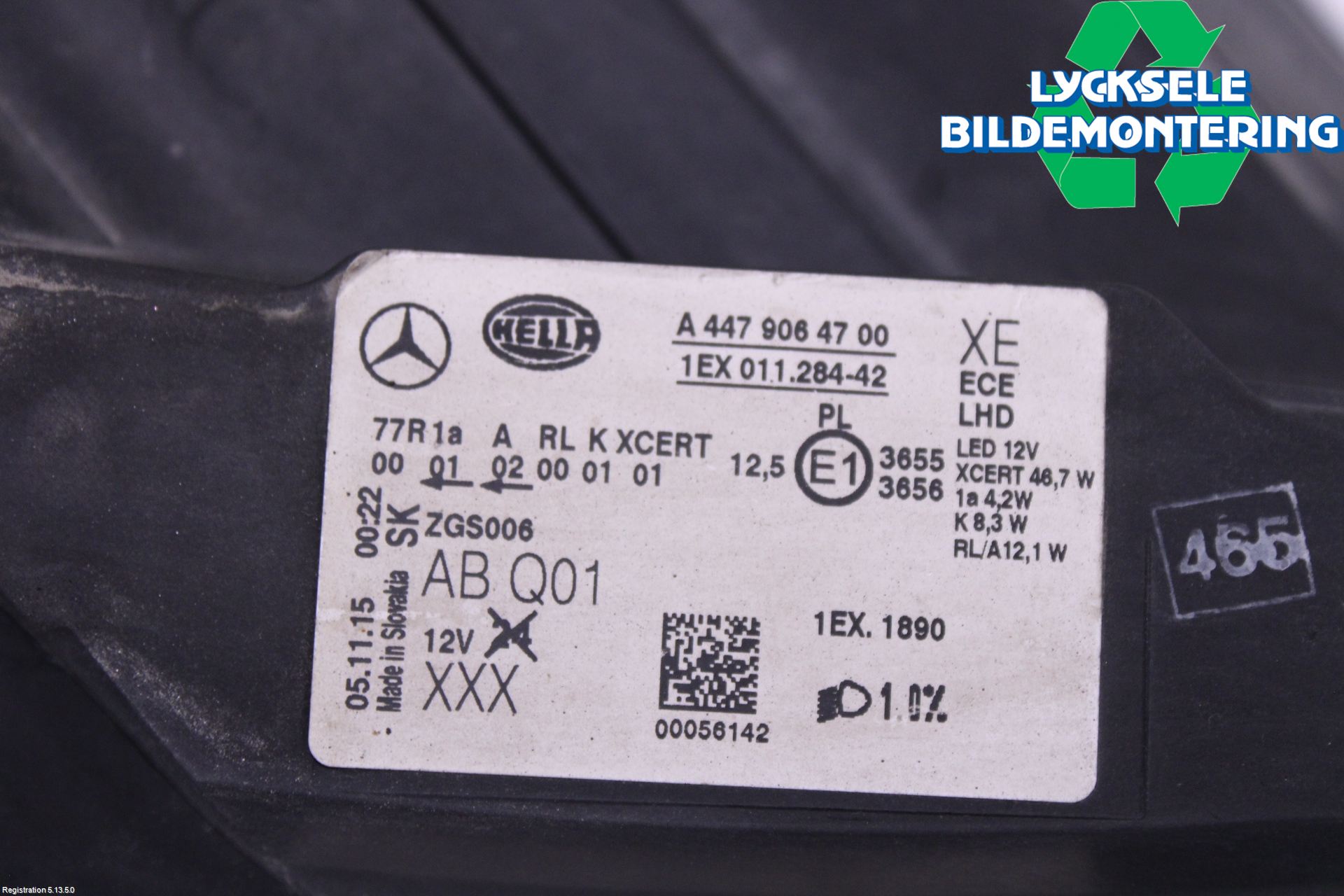 Mercedes-Benz MB VITO/V-KLASS (W640,W447,W448) 14- Strålkastare Höger