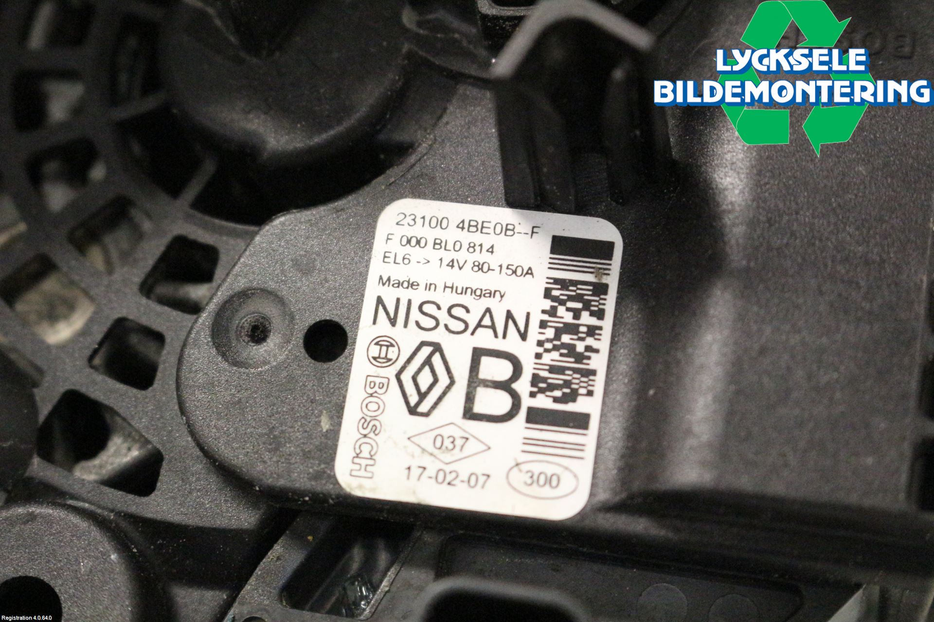 Nissan QASHQAI 14-17 Generator