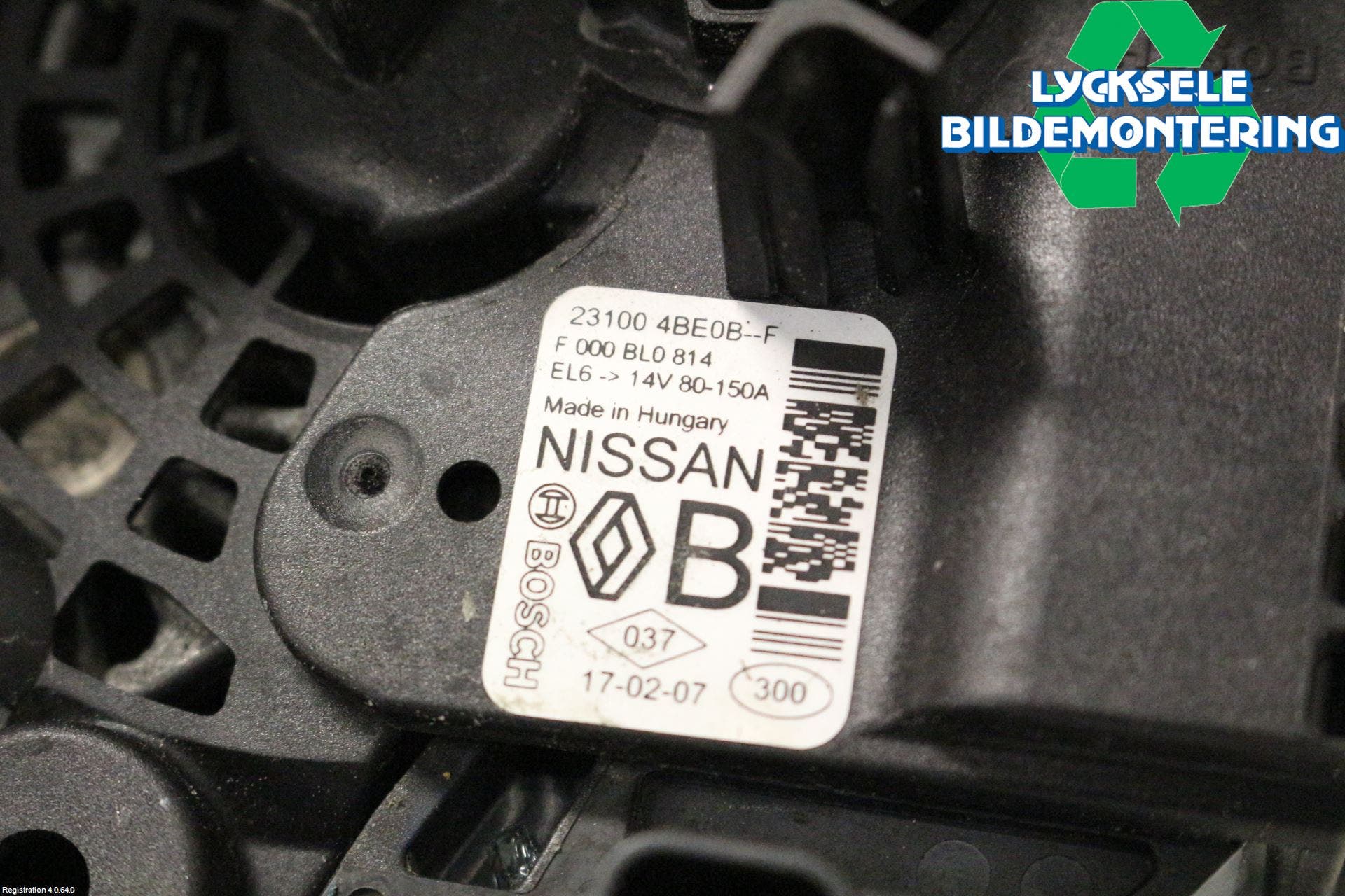 Nissan QASHQAI 14-17 Generator