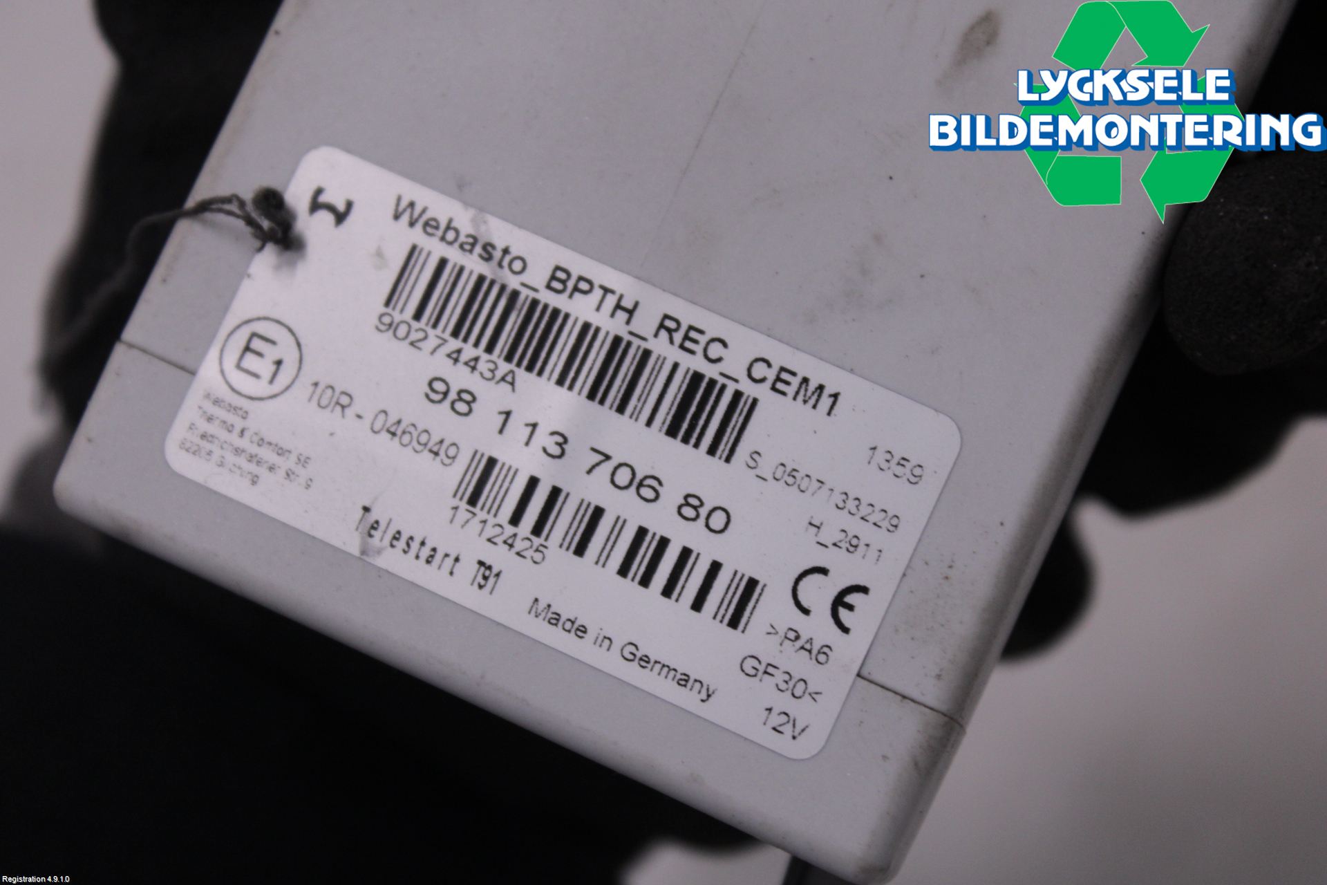 Peugeot PARTNER/E-PARTNER 19- Styrenhet Bensin-Dieselvärmare