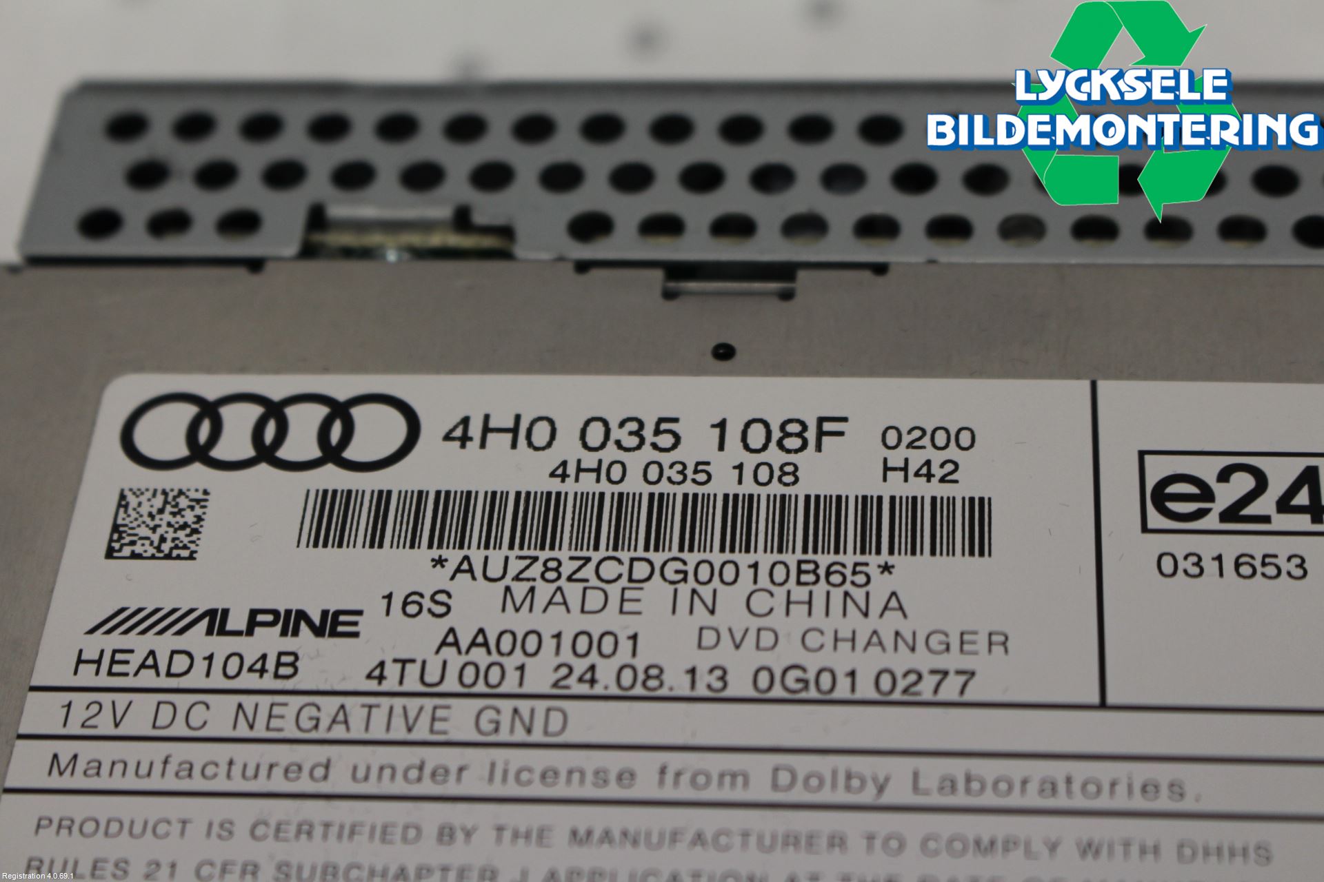 Audi A8/S8 4H 10-17 Cd Växlare