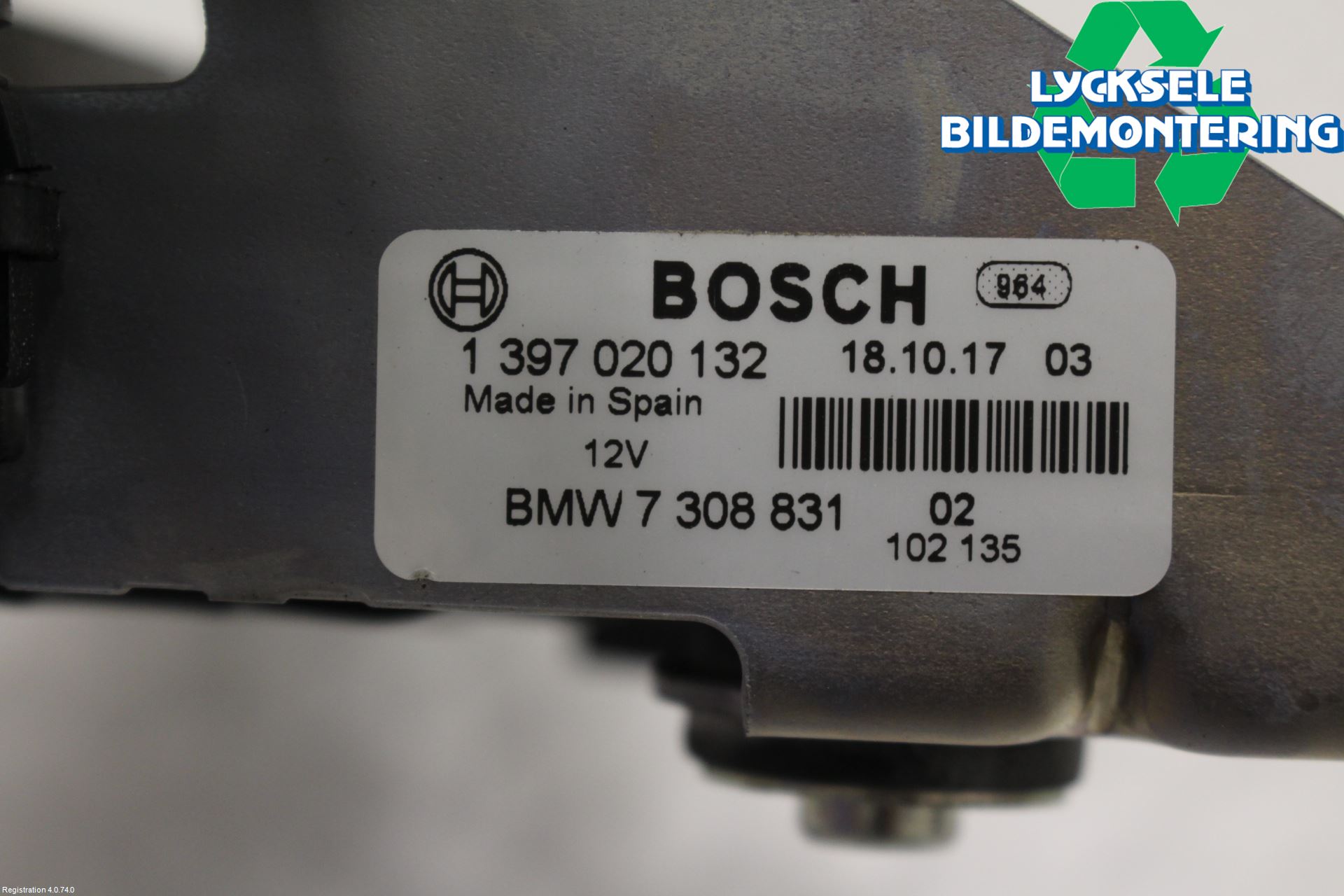 BMW 3 F30/F31/F80 12-19 Torkarmotor Baklucka