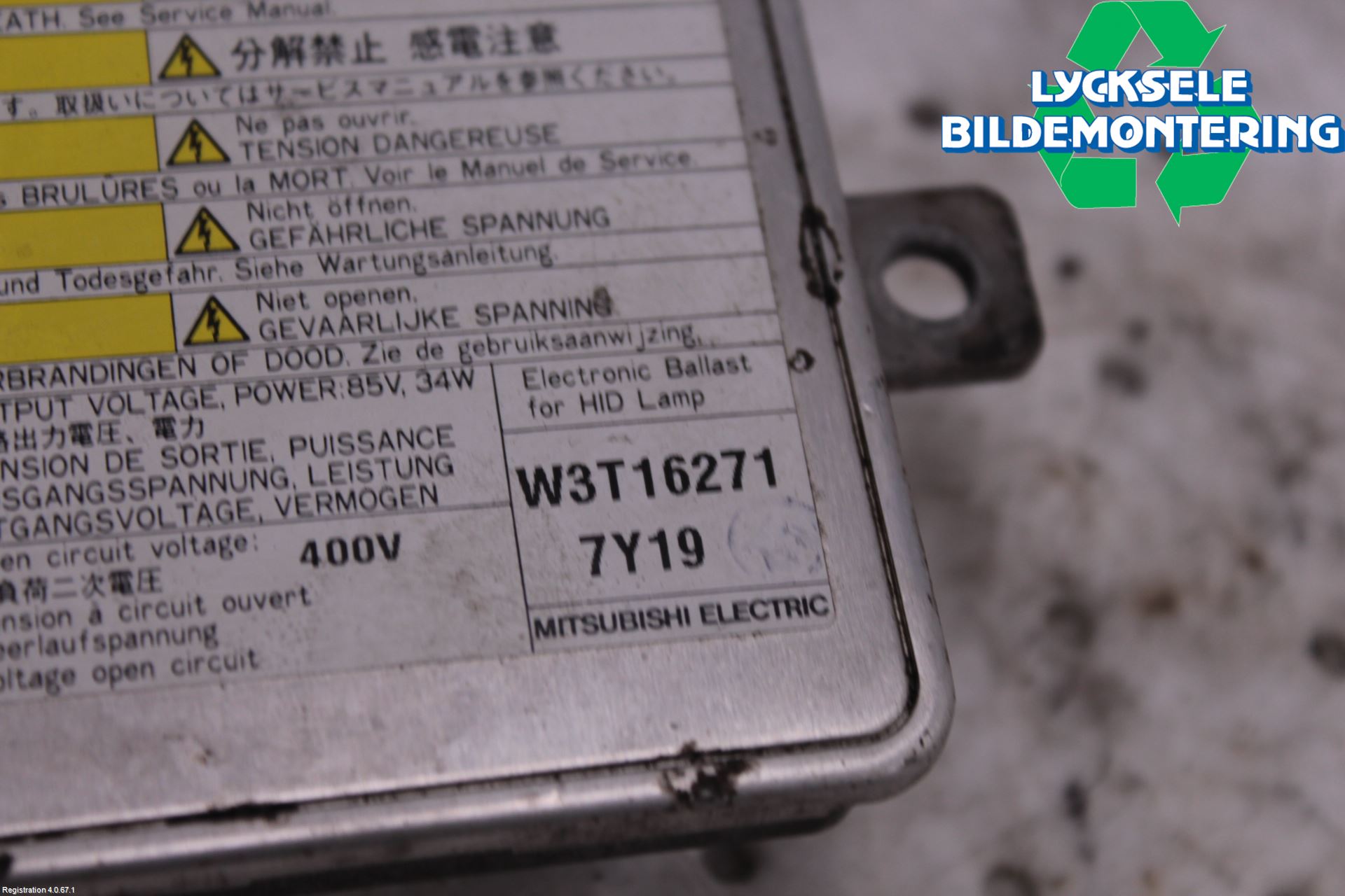 Mitsubishi OUTLANDER 07-12 Styrenhet Strålkastare