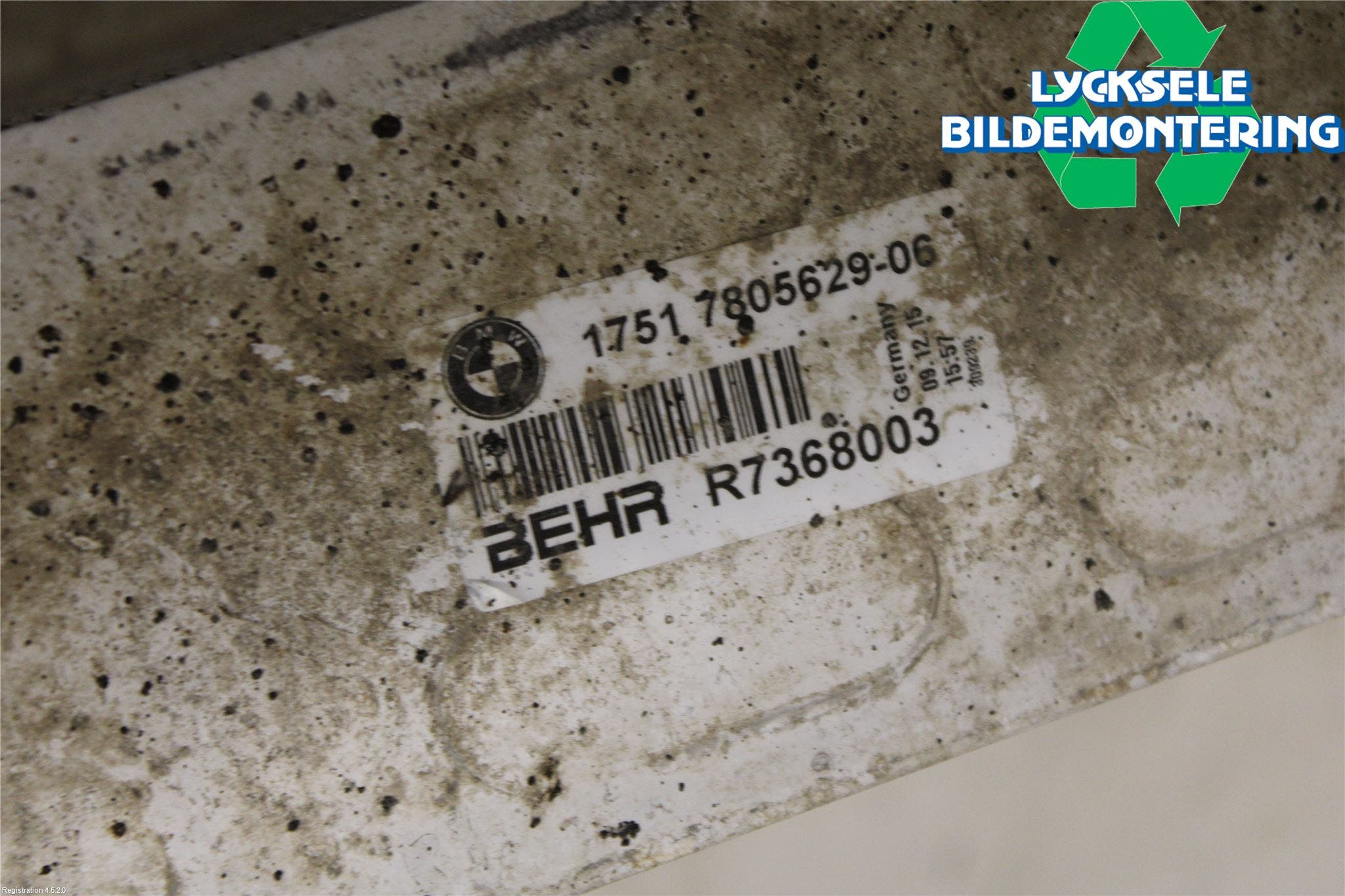 BMW 5 F10/F11/F18 09-17 Laddluft-Intercooler Kyl