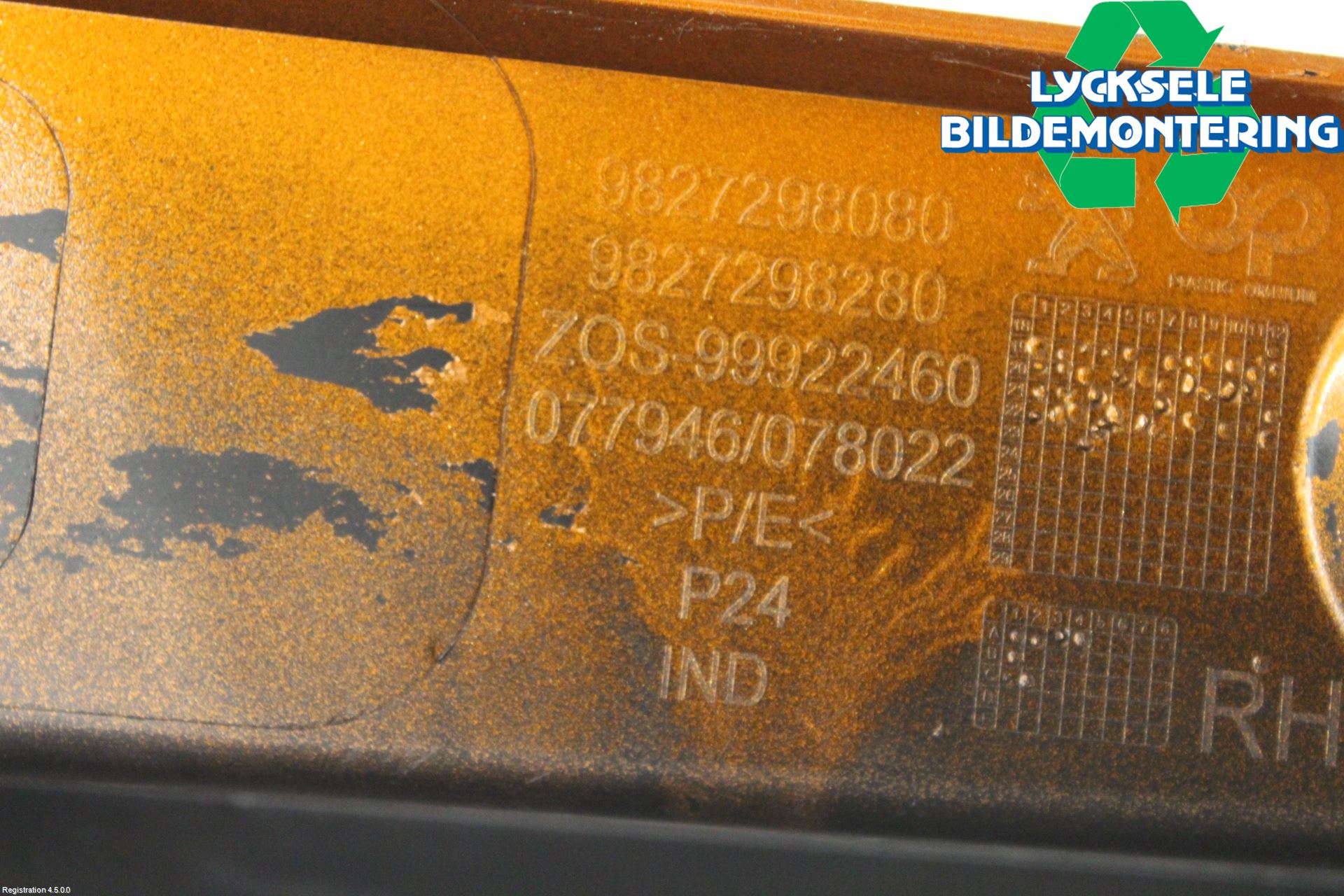 Peugeot 2008/E-2008 20- Stötfångardel Bak Hö