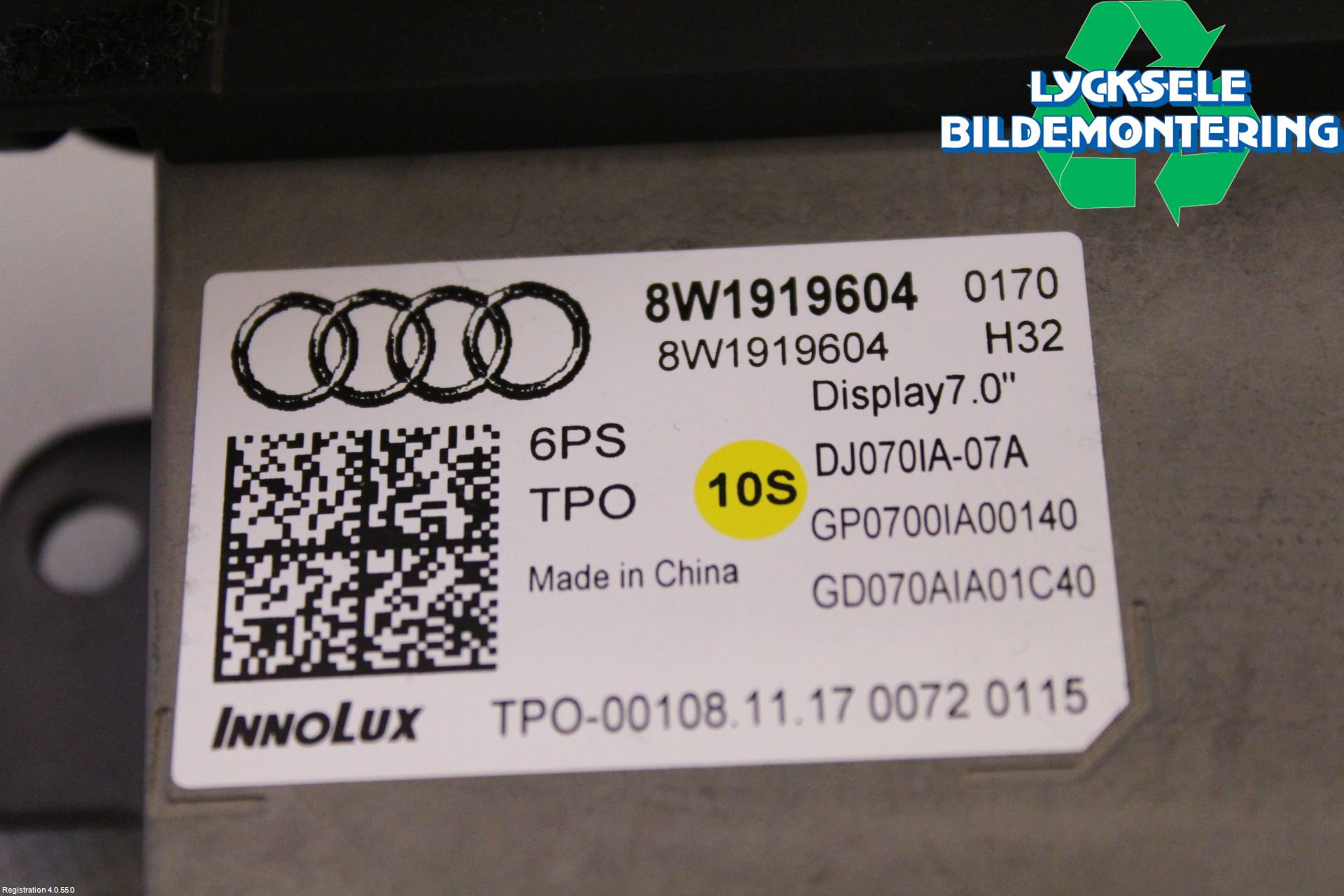 Audi A4/S4 B9 16-19 Multifunktionsdisplay