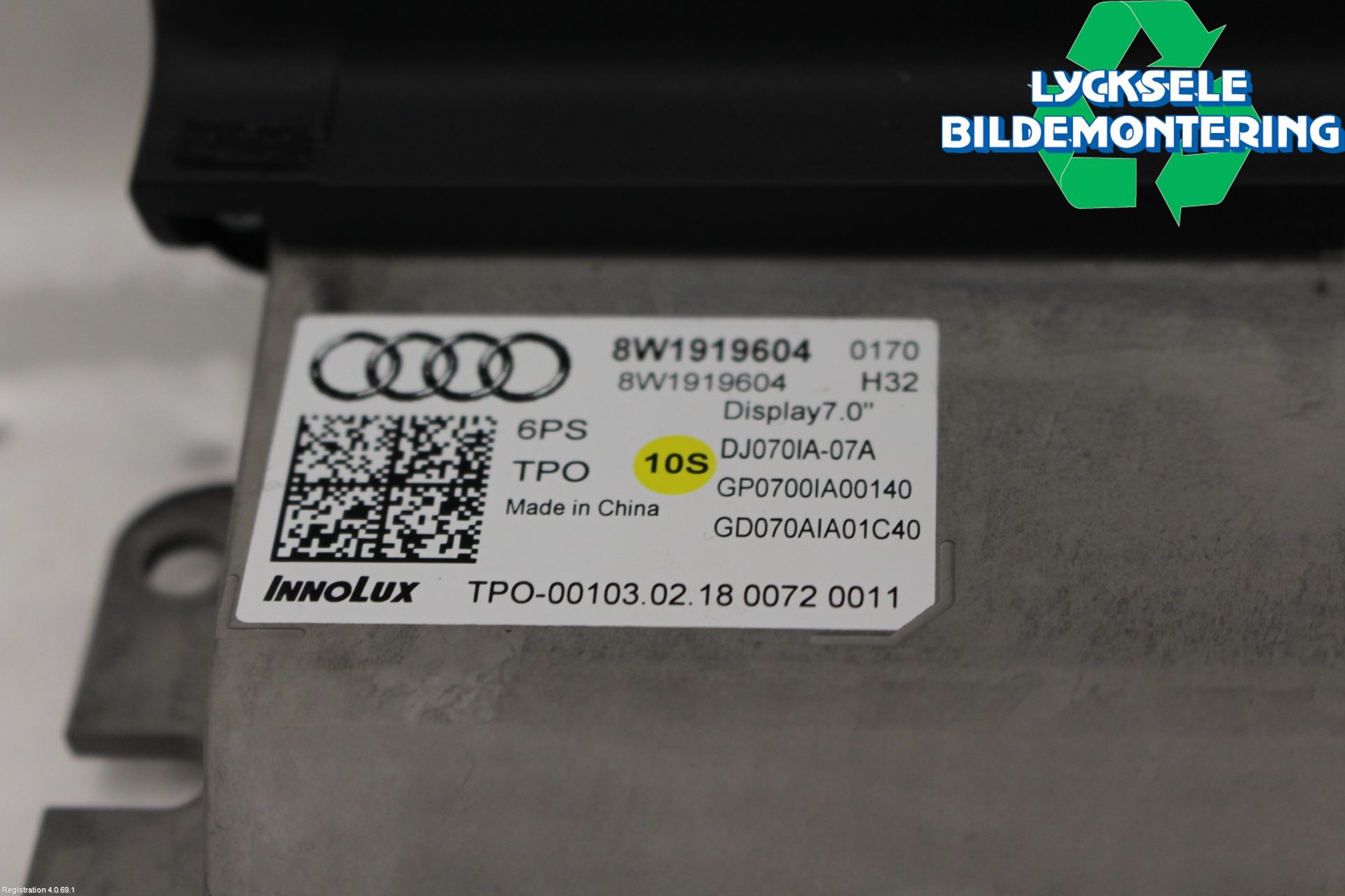 Audi A4/S4 B9 16-19 Multifunktionsdisplay