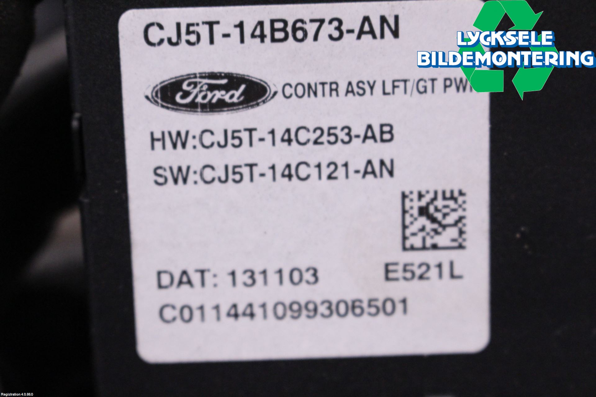 Ford KUGA 13-16 Styrenhet Baklucka