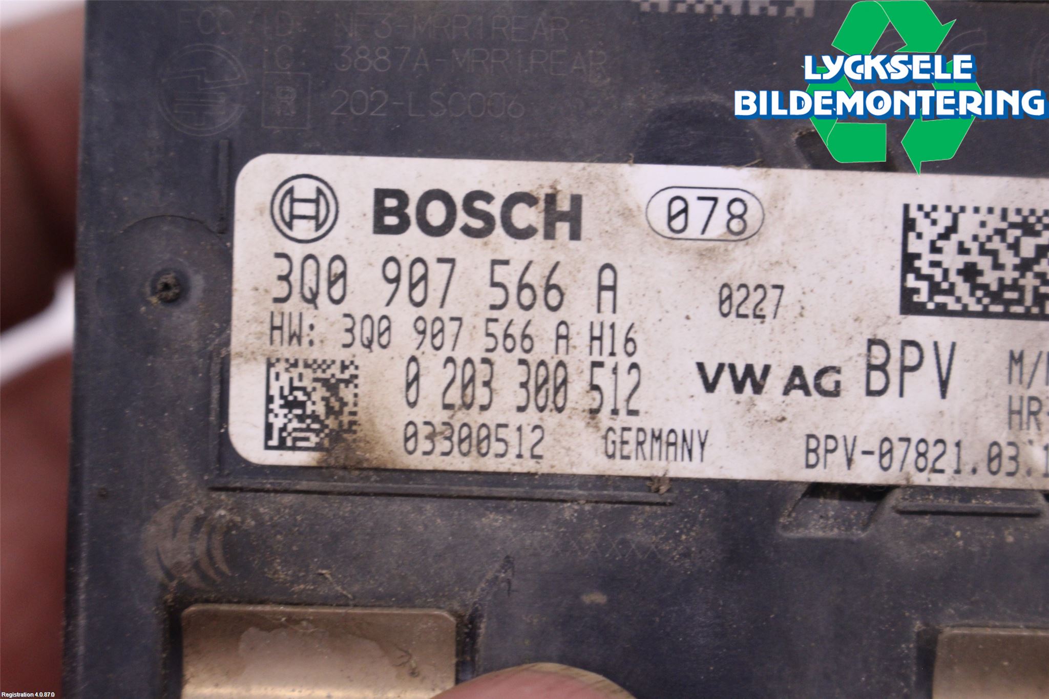 Volkswagen VW PASSAT 15-19 Sensor Aktivt Kollisionsskydd