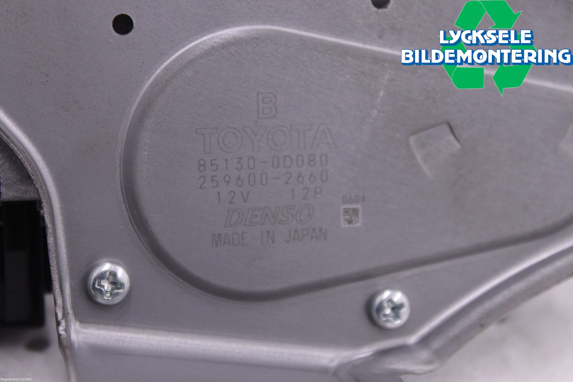 Toyota YARIS XP130 12-14 Torkarmotor Baklucka