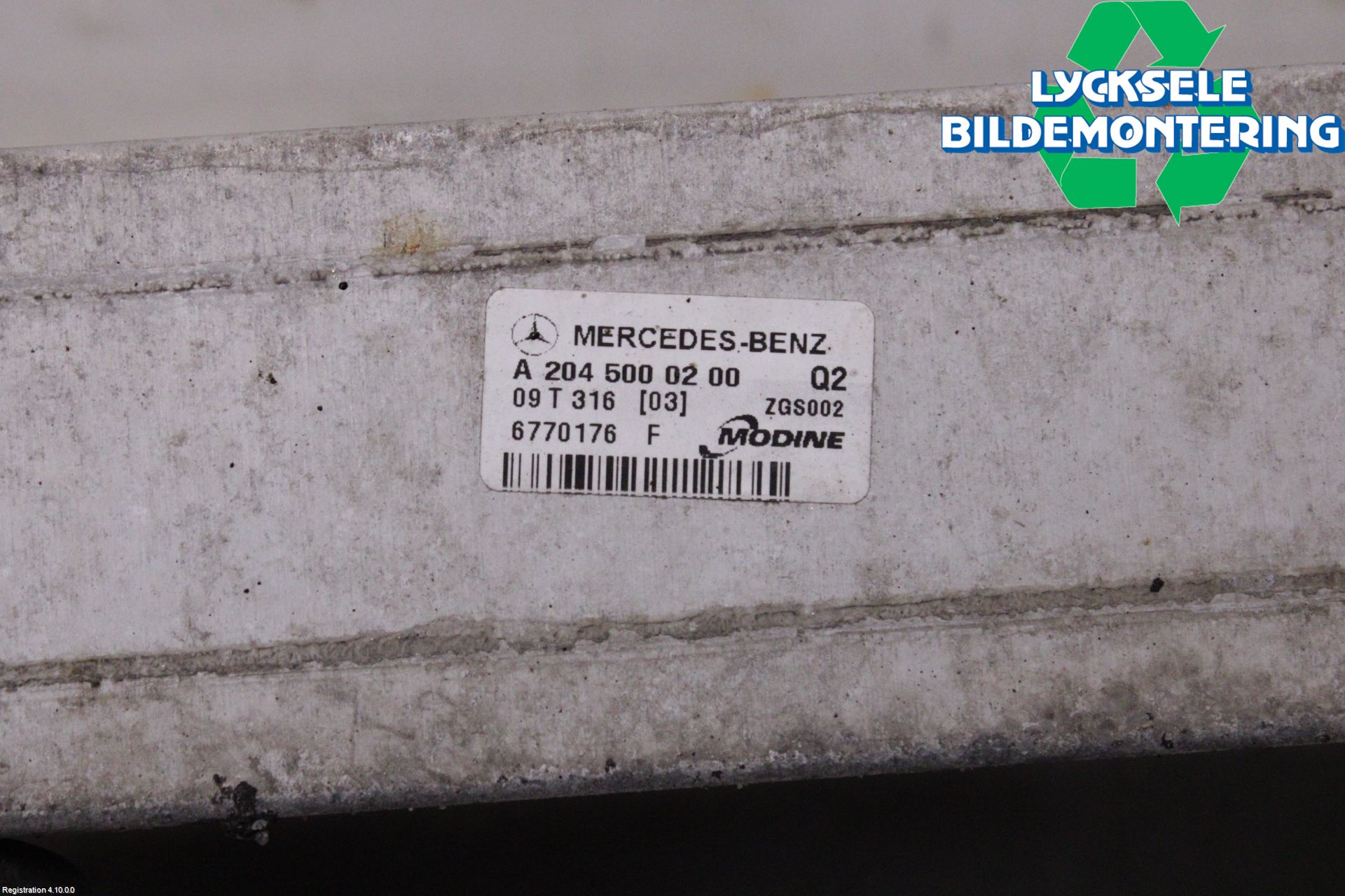 Mercedes-Benz MB E-KLASS (W212) 09-16 Laddluft-Intercooler Kyl