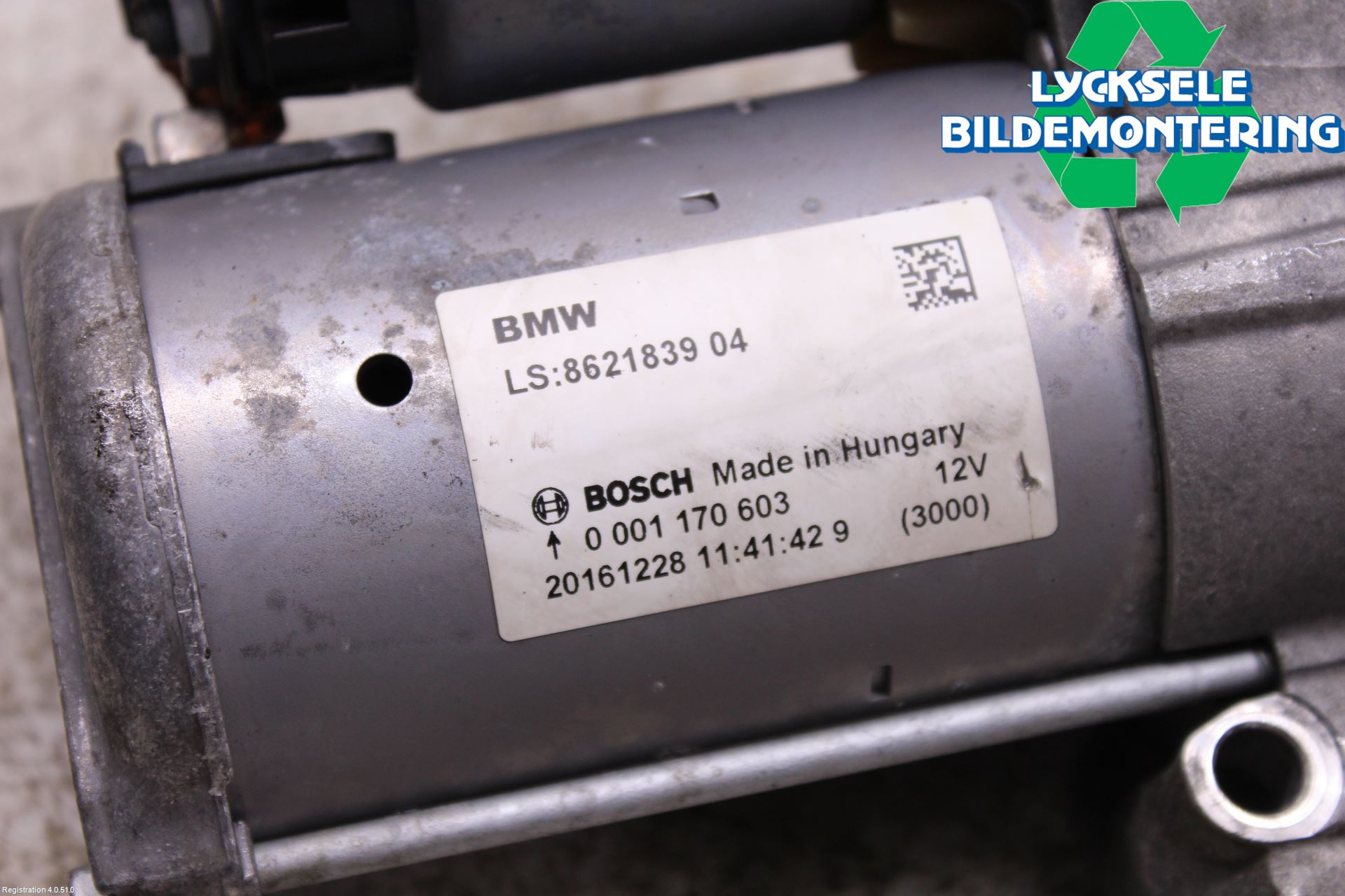 BMW 1 F20/F21 11-19 Startmotor