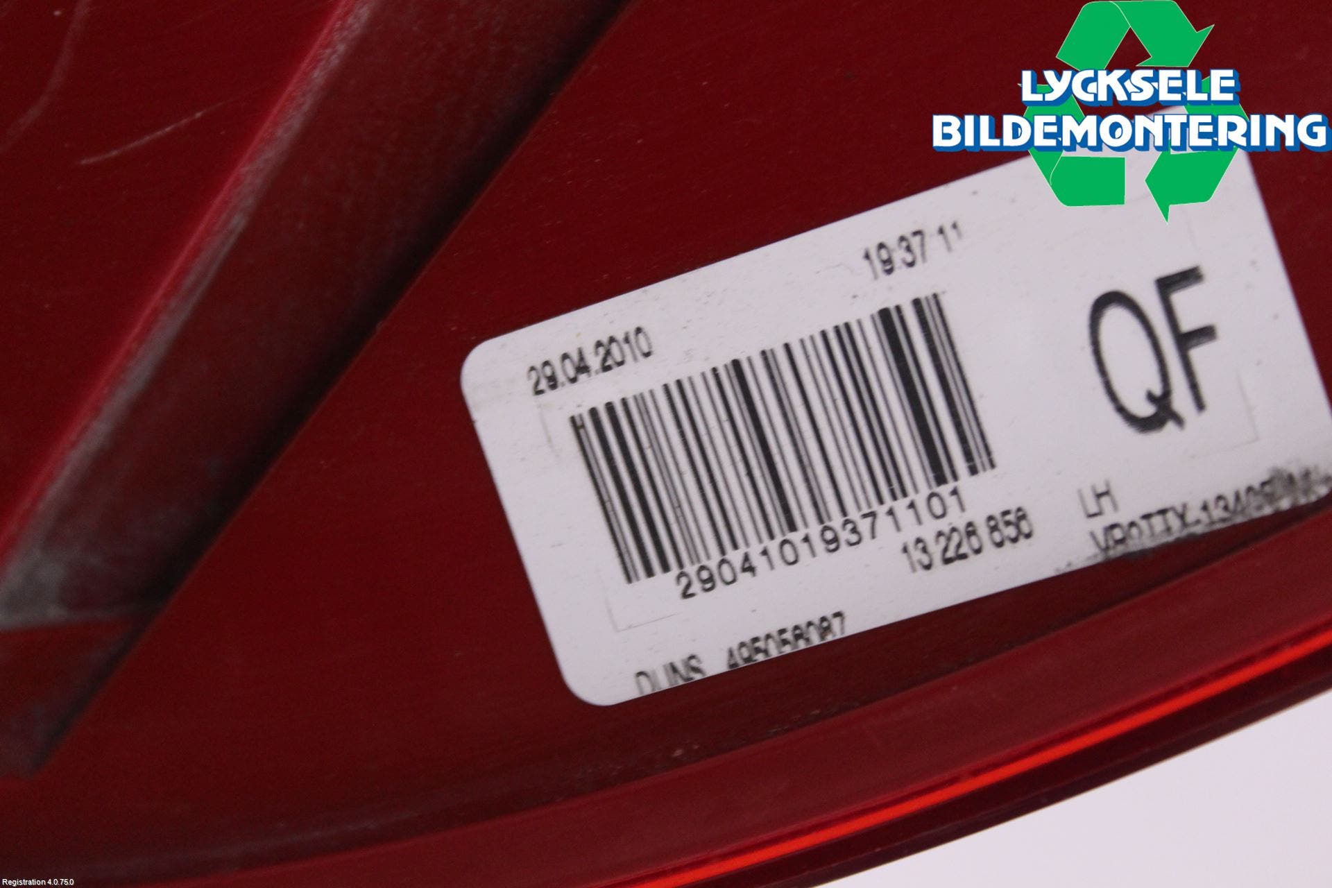 Opel INSIGNIA 09-16 Bakljus Vänster