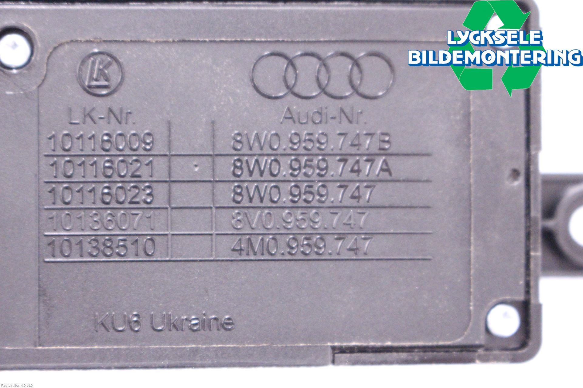 Volkswagen VW ID.4 21- Strömställare Stolregler