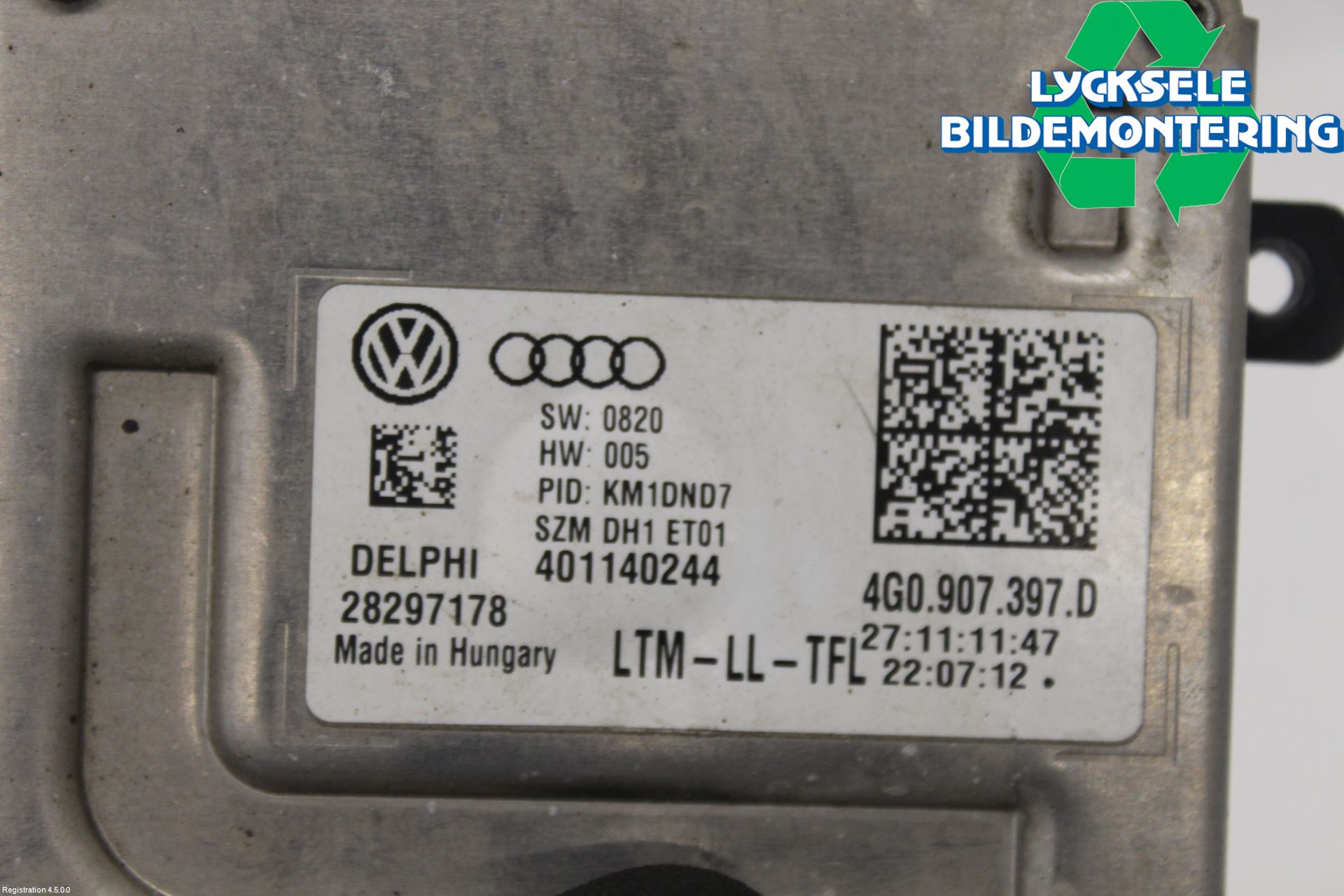 Audi A6/S6 4G 11-18 Styrenhet Strålkastare