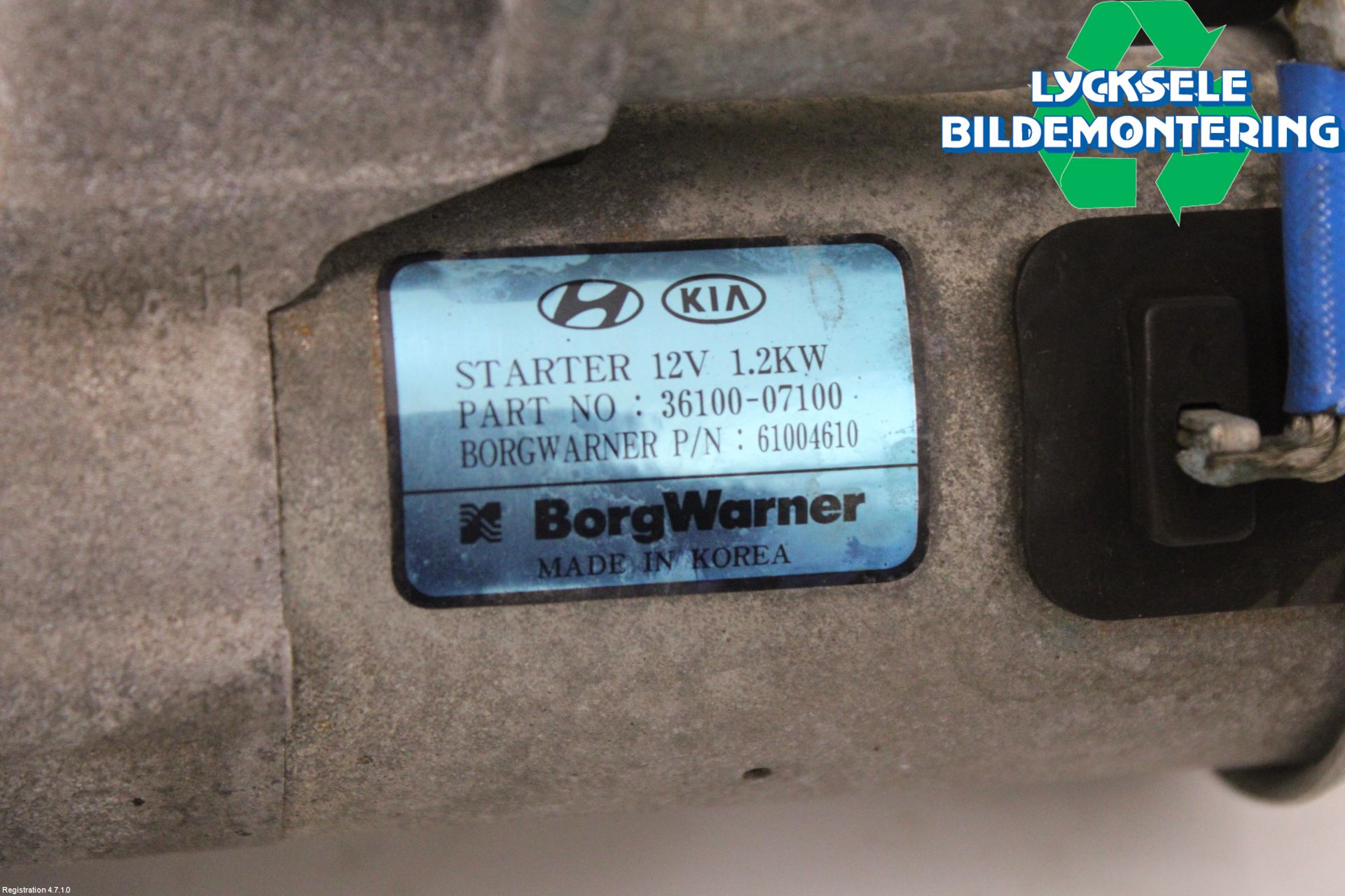 Kia PICANTO 17- Startmotor