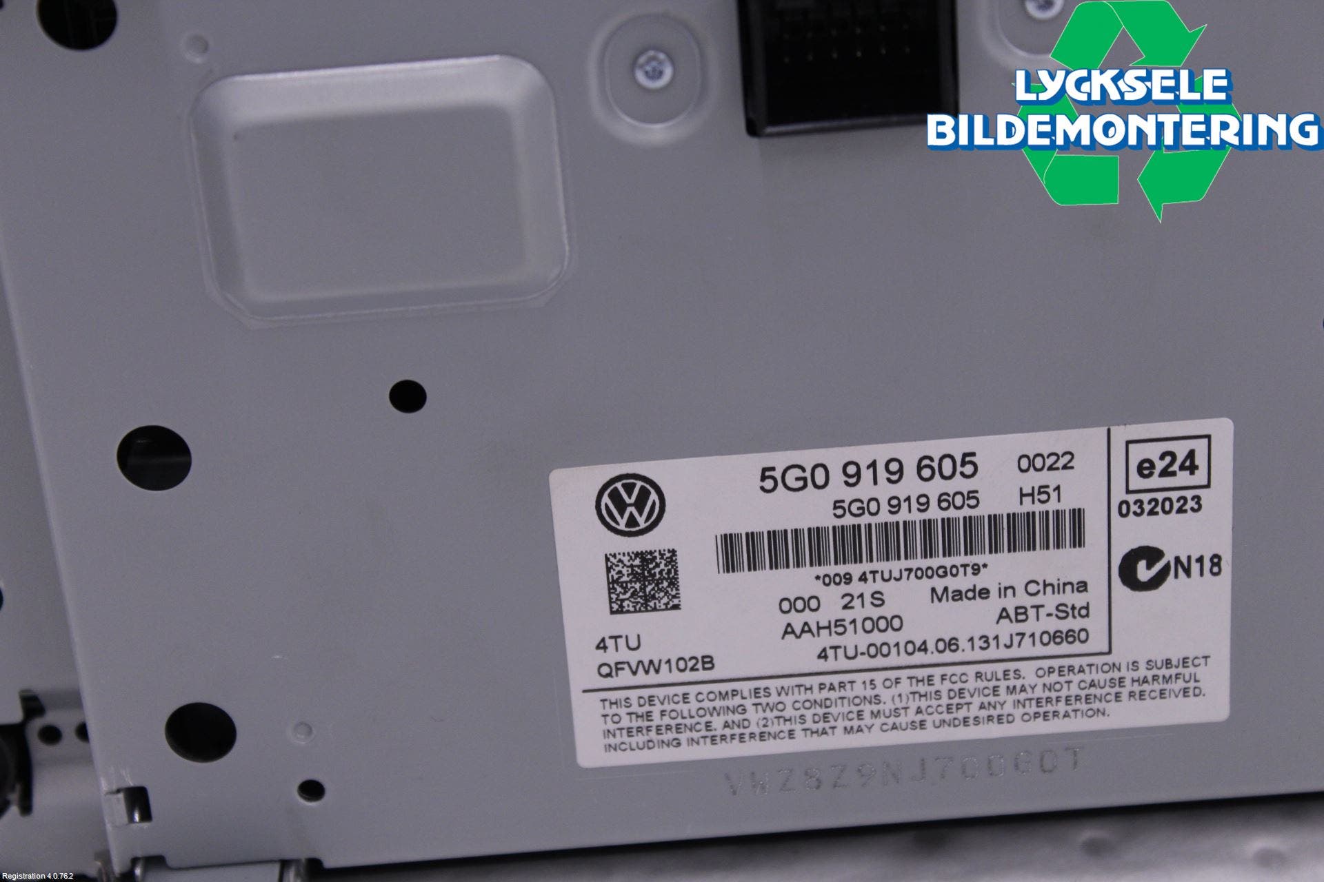 Volkswagen VW GOLF / E-GOLF VII 13-20 Cd Radio - Multimediapanel