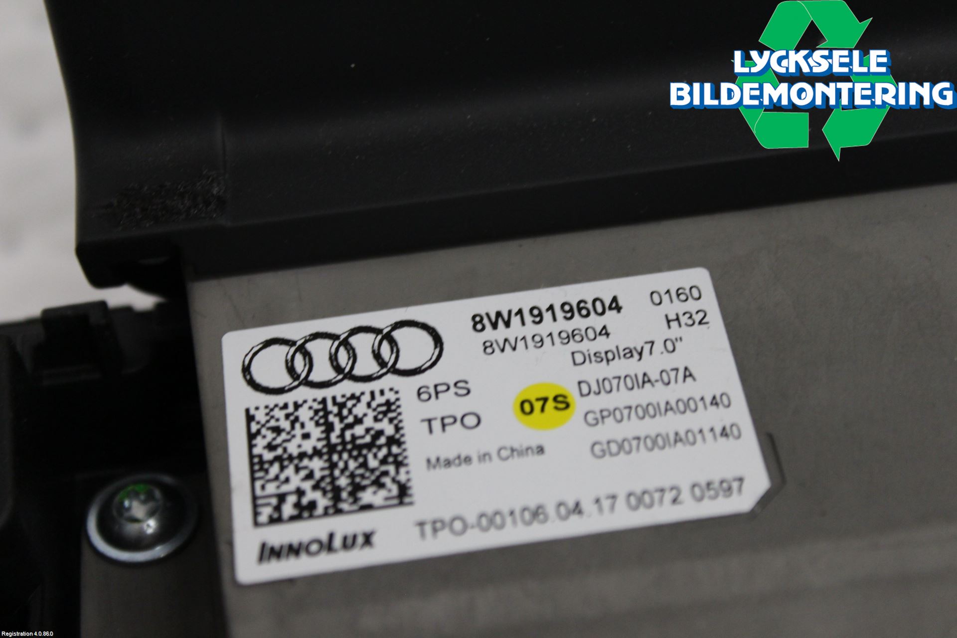Audi A4/S4 B9 16-19 Bildskärm
