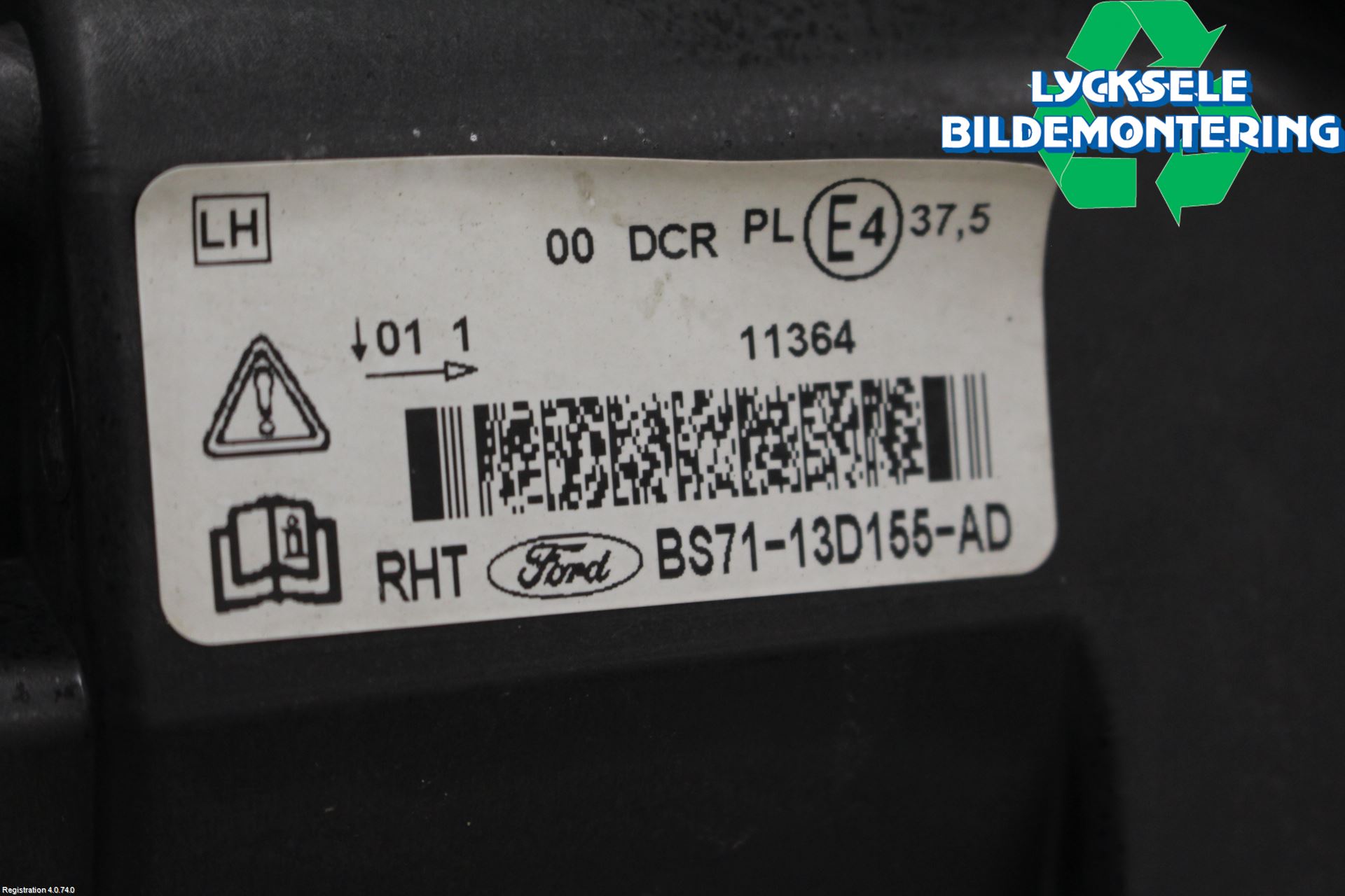 Ford MONDEO 07-15 Strålkastare Vänster