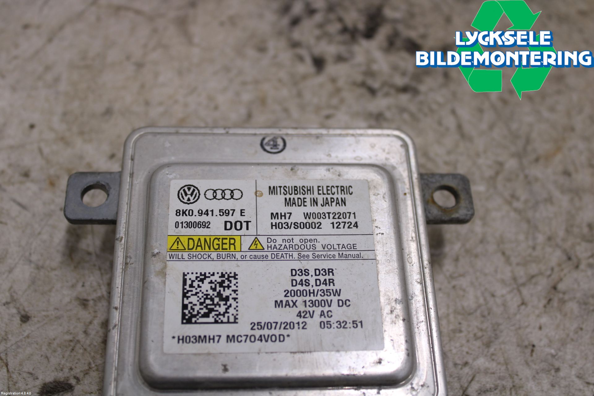 Audi A4 ALLROAD 09-16 Styrenhet Strålkastare