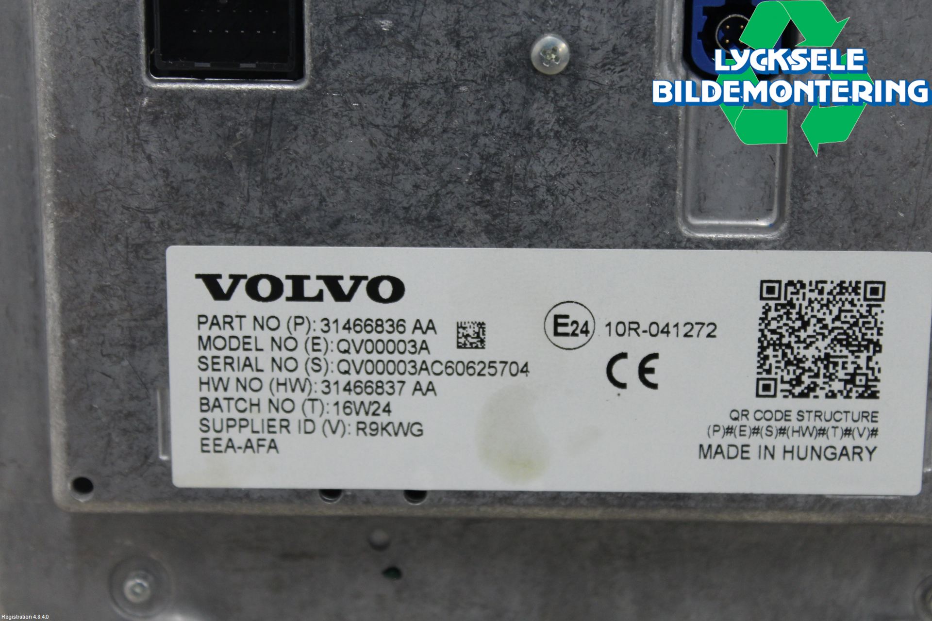 Volvo V90 17->> Multifunktionsdisplay