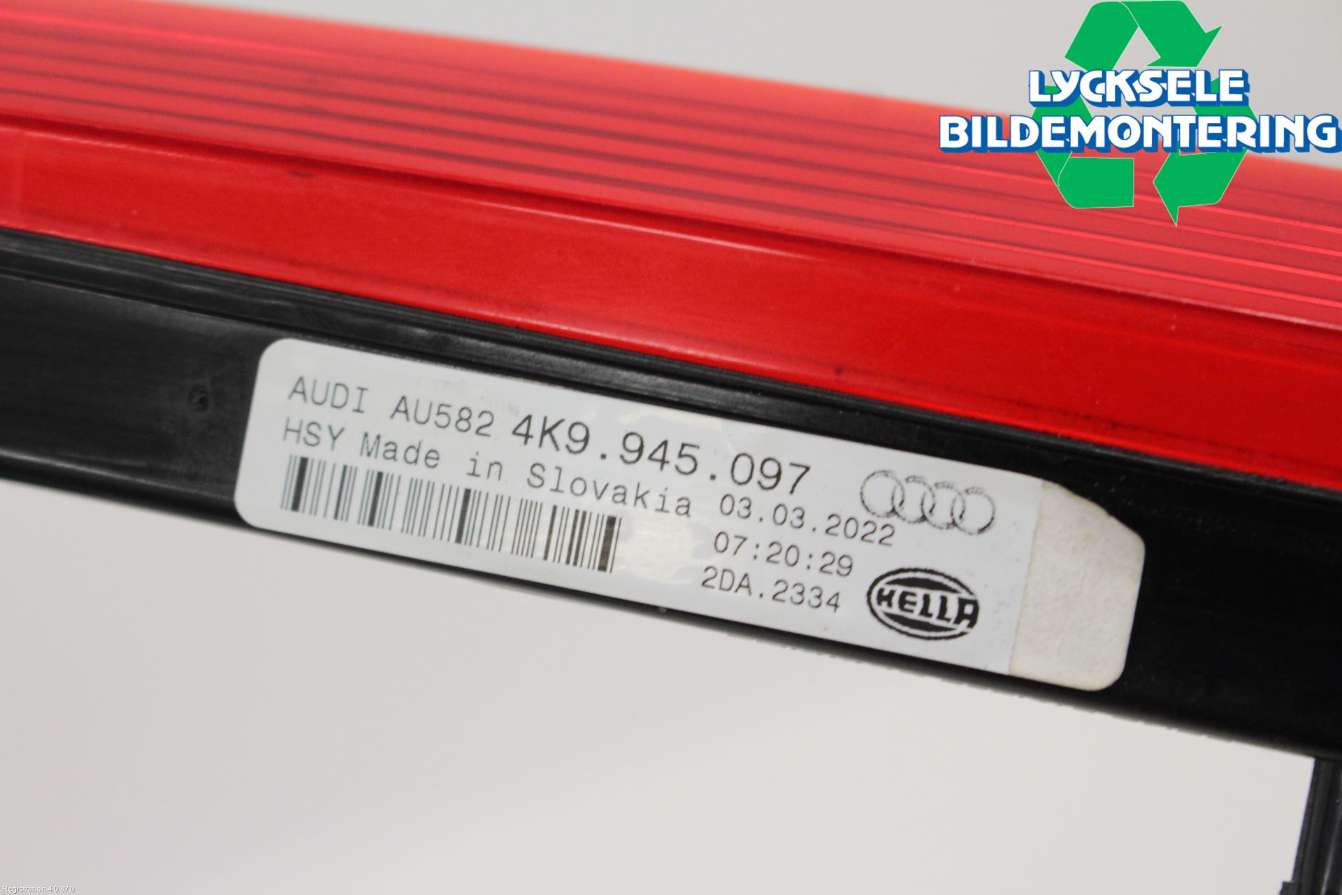 Audi A6 F2/C8 19- Bromsljus Bakruta