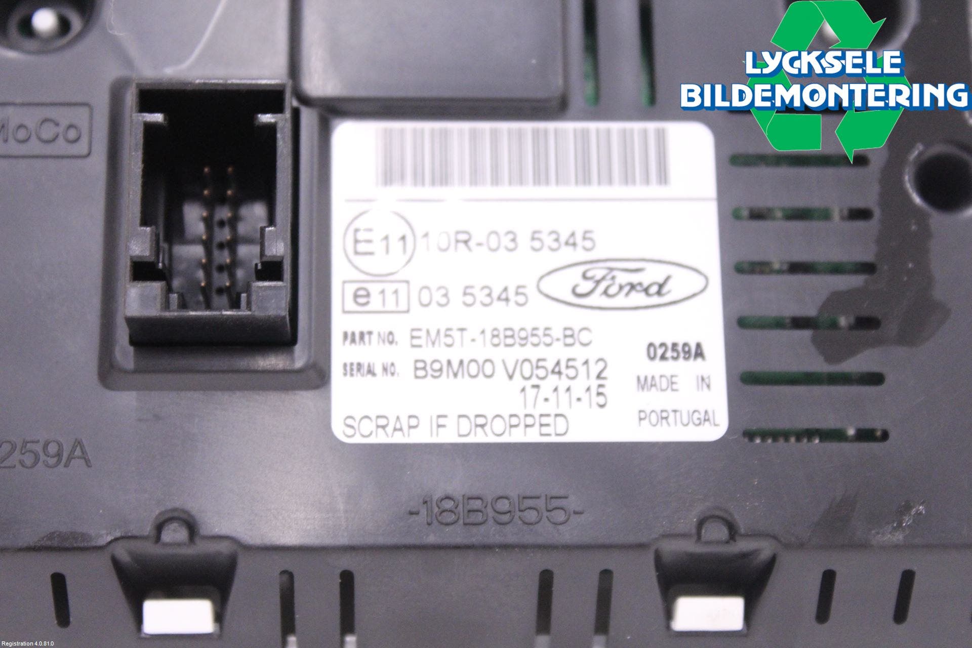 Ford TRANSIT/TOURNEO CONNECT 13-22 Bildskärm