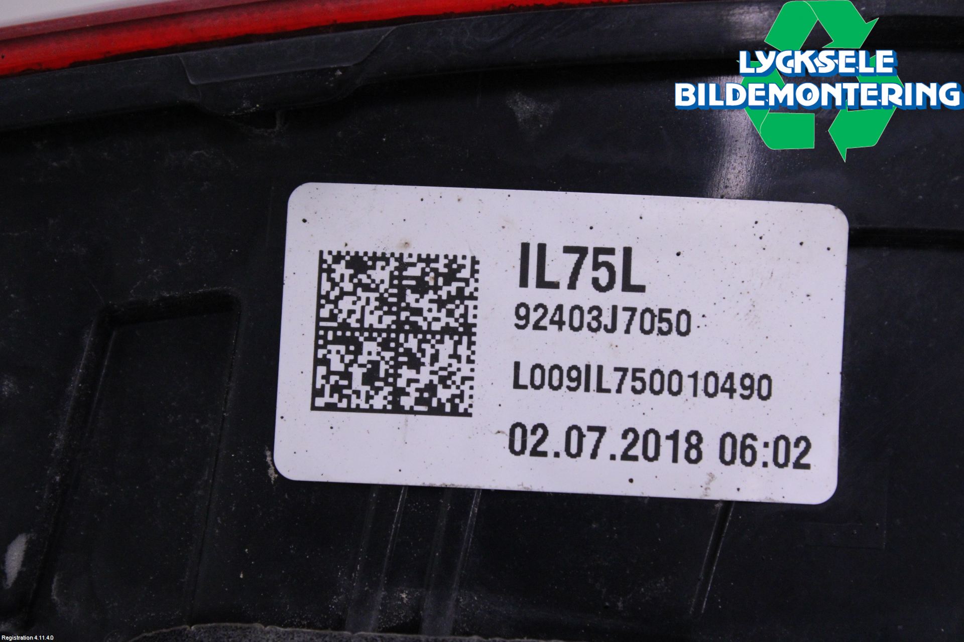 Kia CEED 12-18 Bakljus Lucka Vä