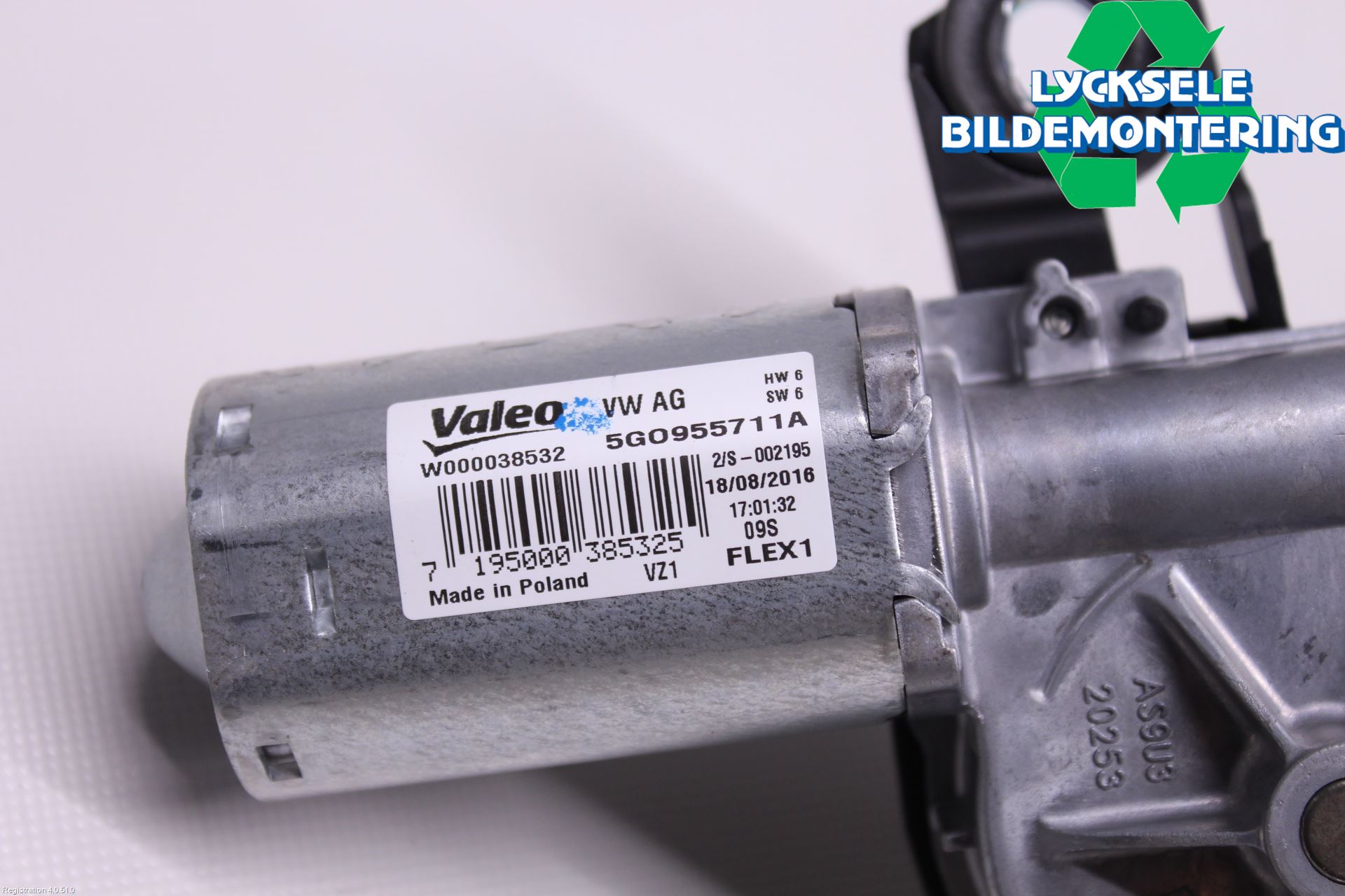 Volkswagen VW PASSAT 15-19 Torkarmotor Baklucka