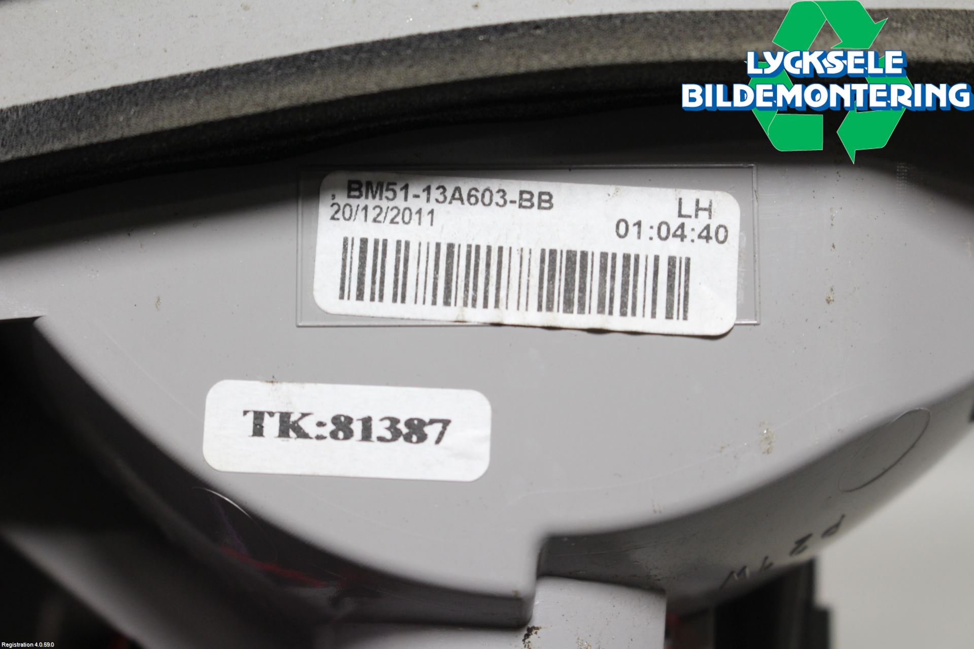 Ford FOCUS 11-14 Bakljus Lucka Vä