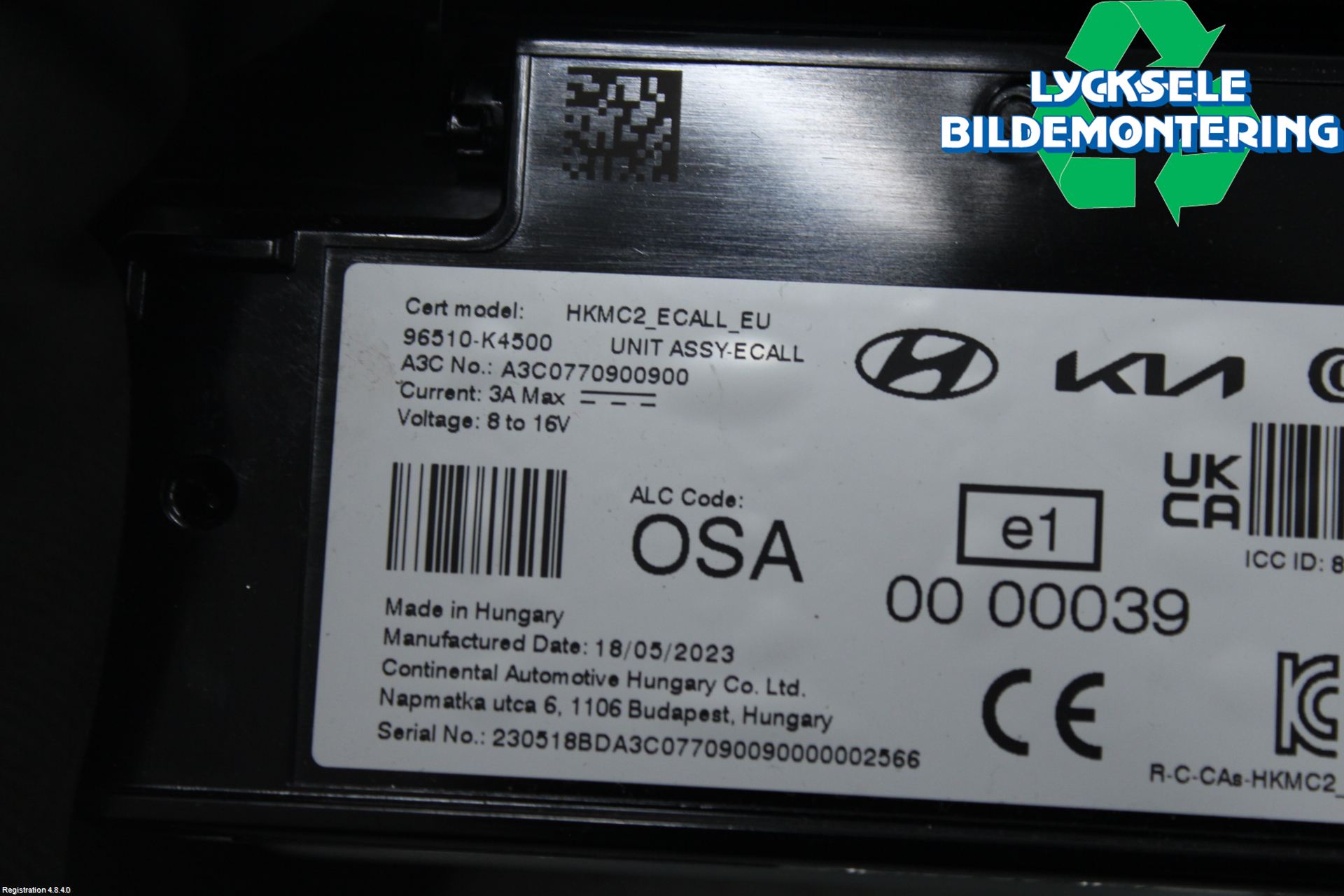 Hyundai KONA/ELECTRIC OS 18-23 Styrenhet Övrigt