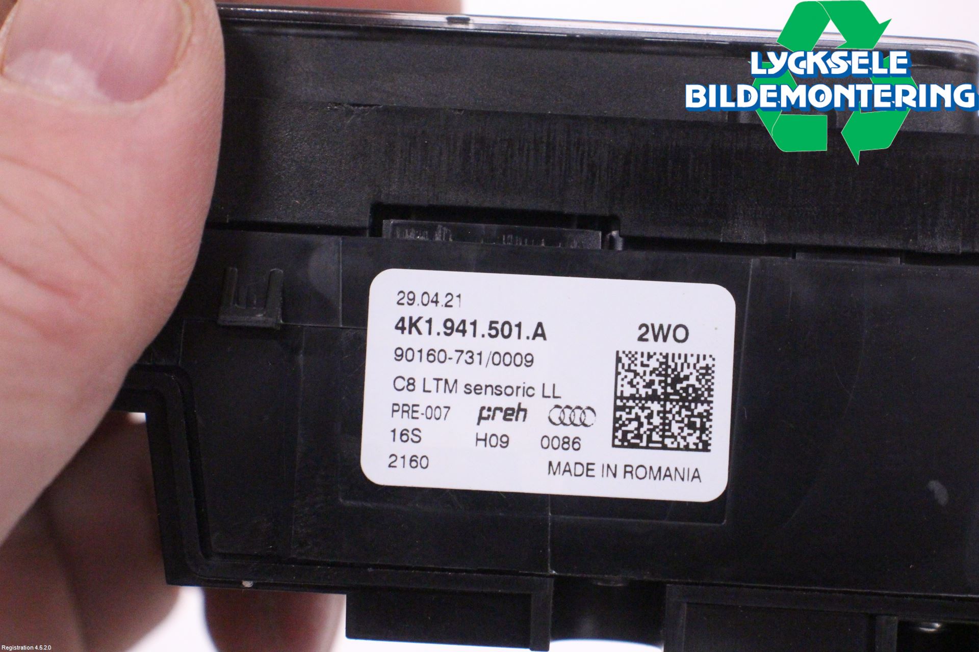 Audi E-TRON, S GE 19- Strömställare Ljus