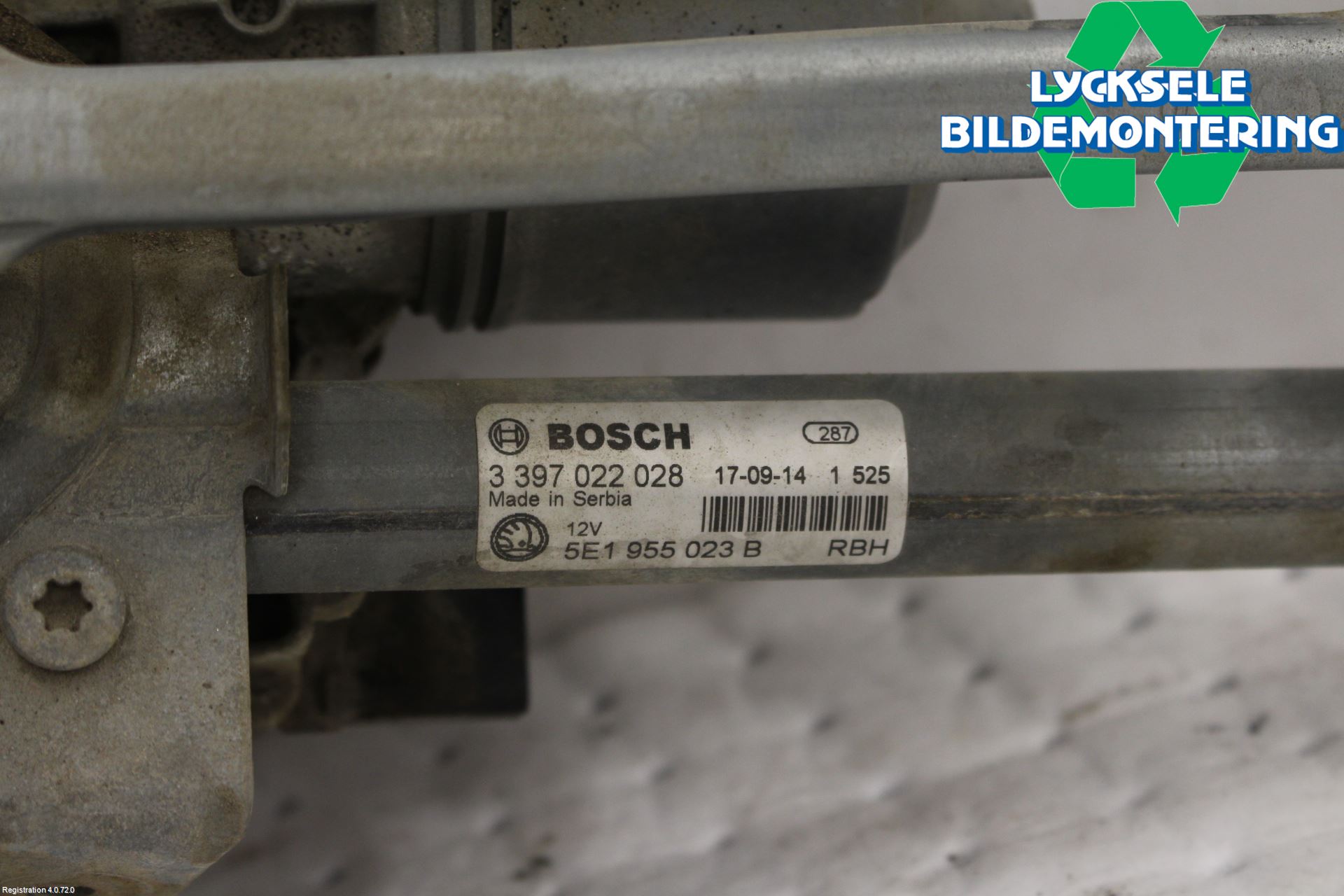 Skoda OCTAVIA (5E) 13-20 Torkarmekanism Vindruta