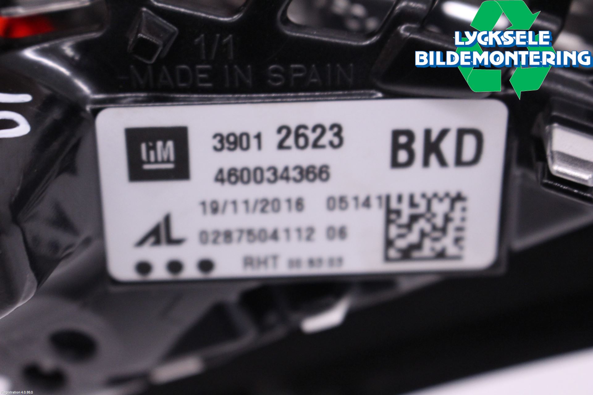 Opel CORSA E 15-19 Bakljus Lucka Vä