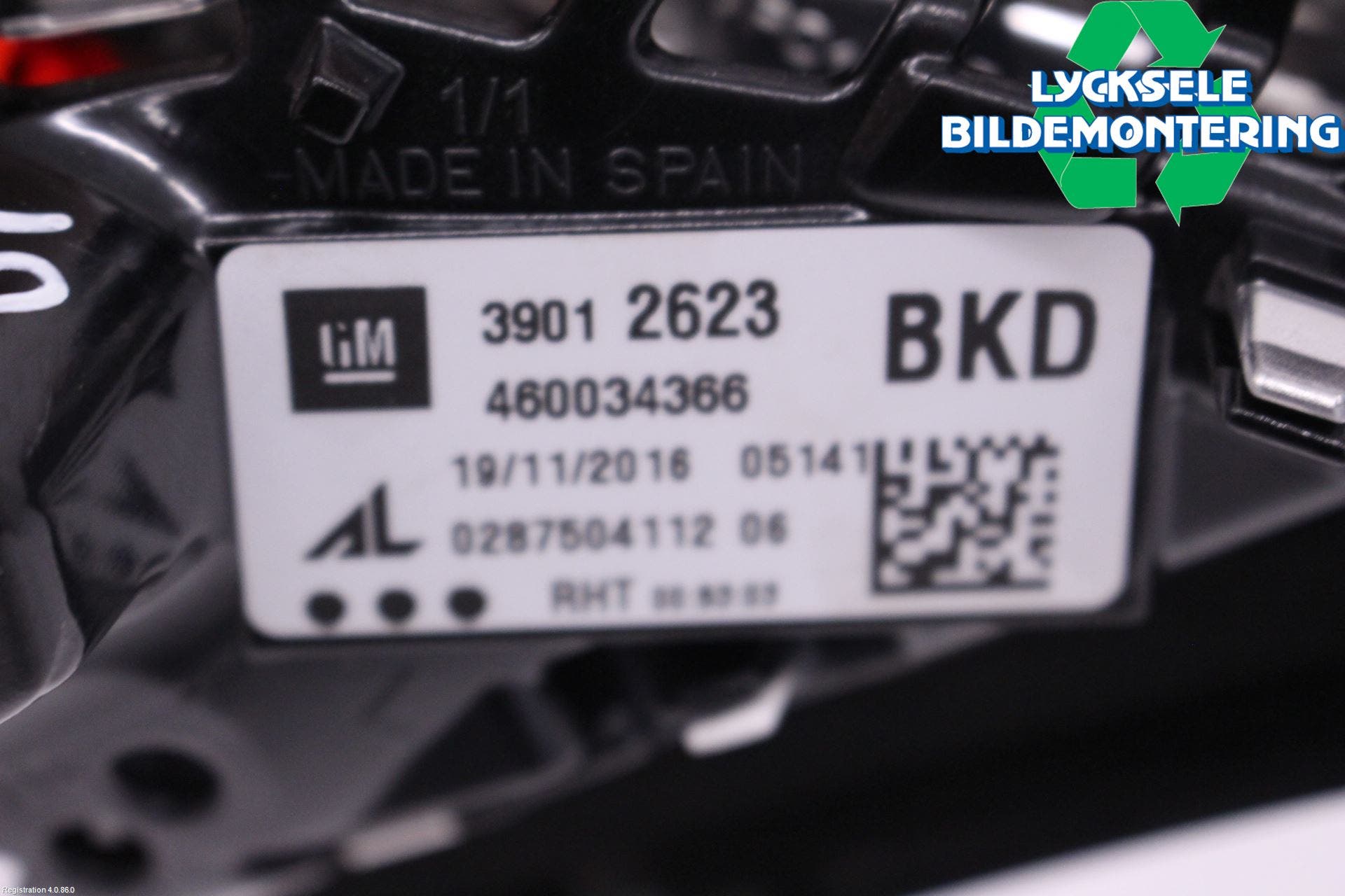 Opel CORSA E 15-19 Bakljus Lucka Vä