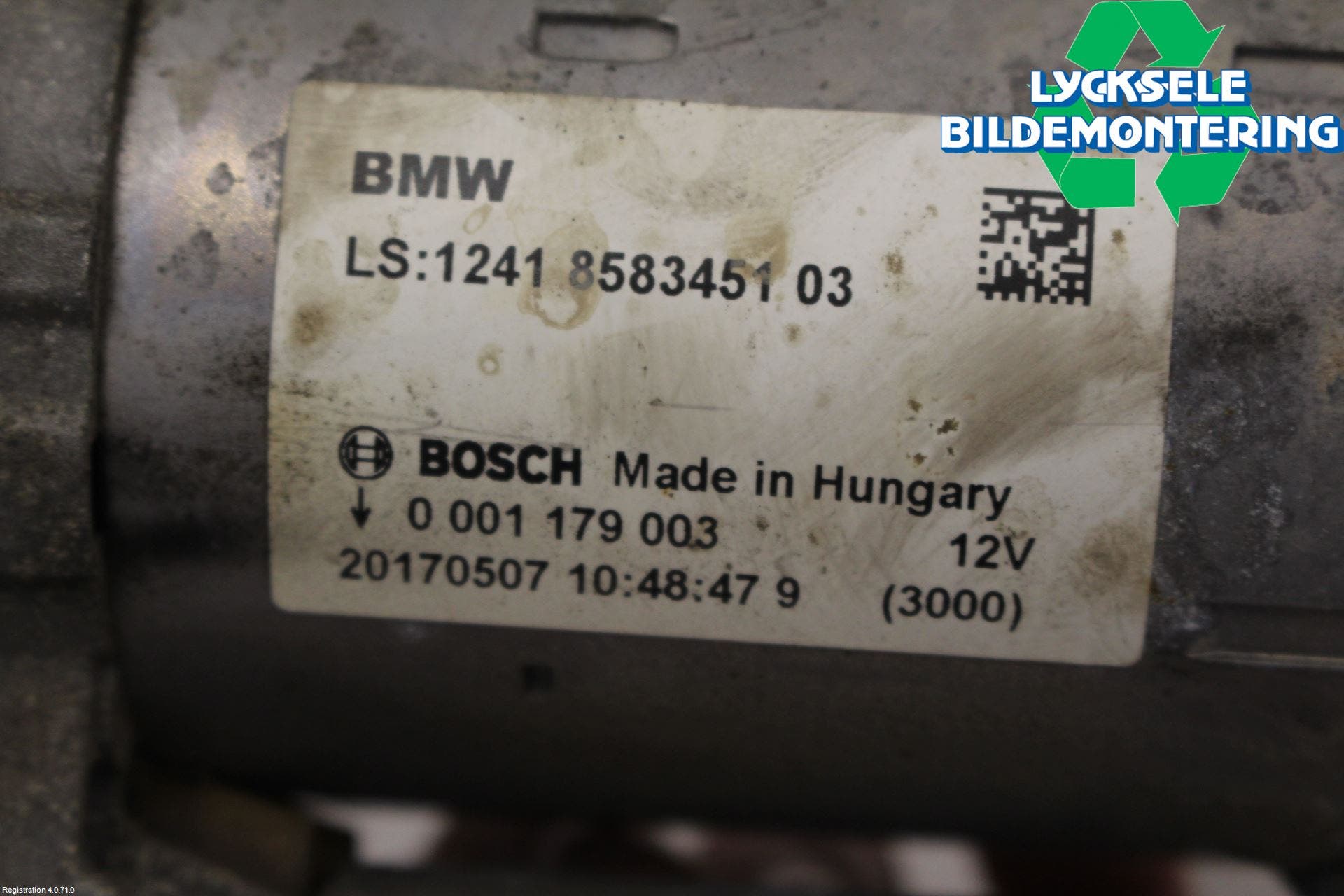 BMW 3 F30/F31/F80 12-19 Startmotor Diesel