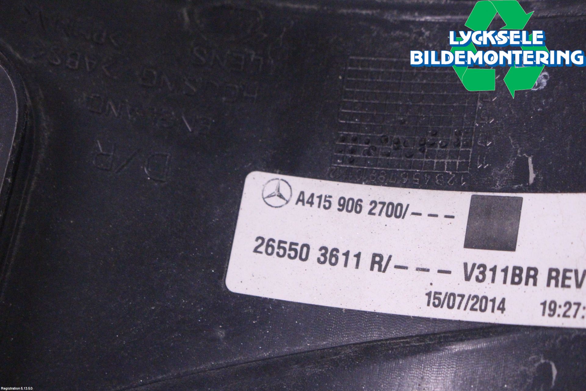 Mercedes-Benz MB CITAN (W415) 13-21 Bakljus Höger