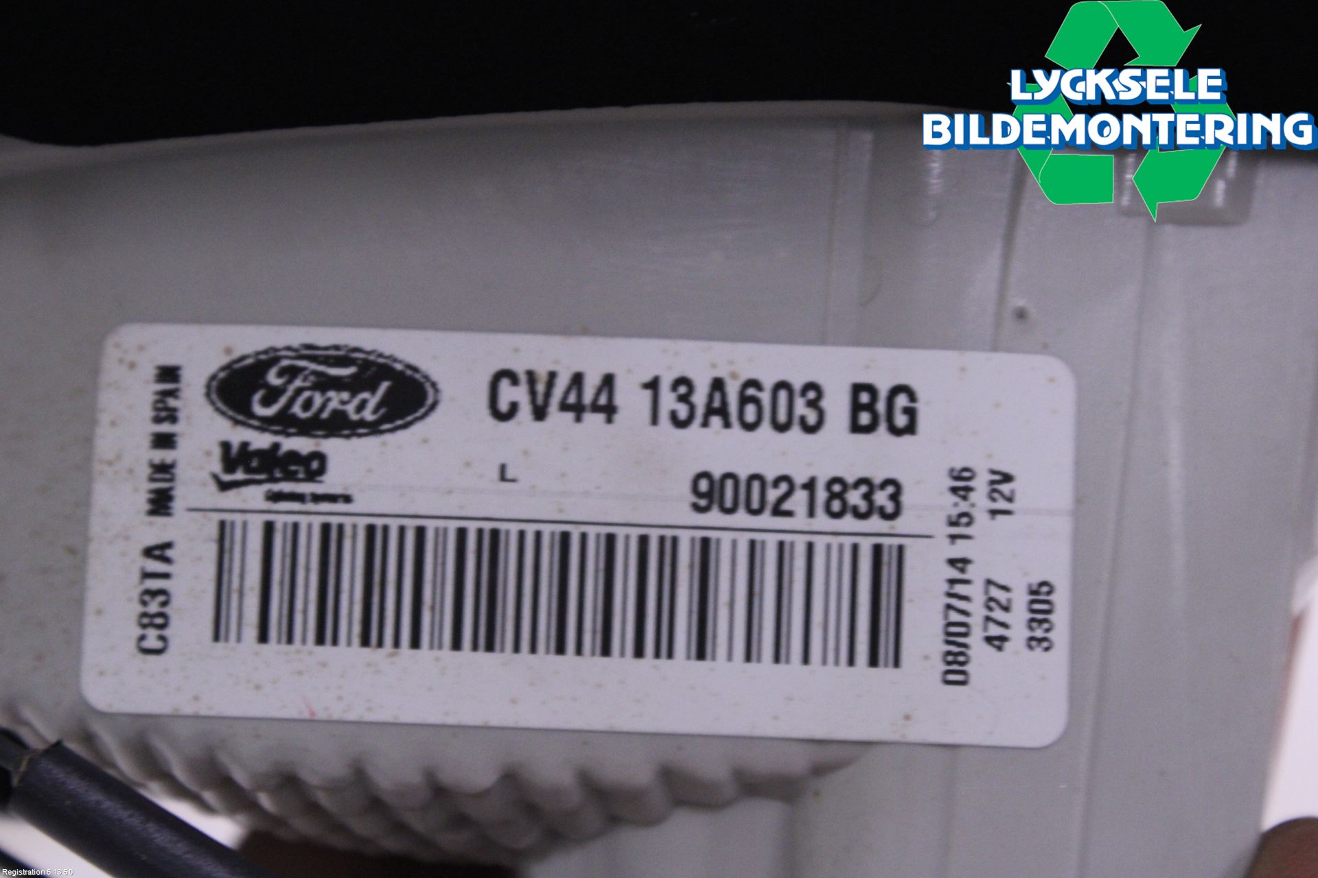 Ford KUGA 13-16 Bakljus Lucka Vä