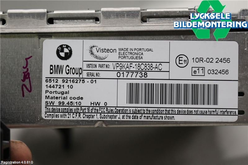 BMW 1 E87/81 5D/3D 03-11 Cd Radio - Multimediapanel