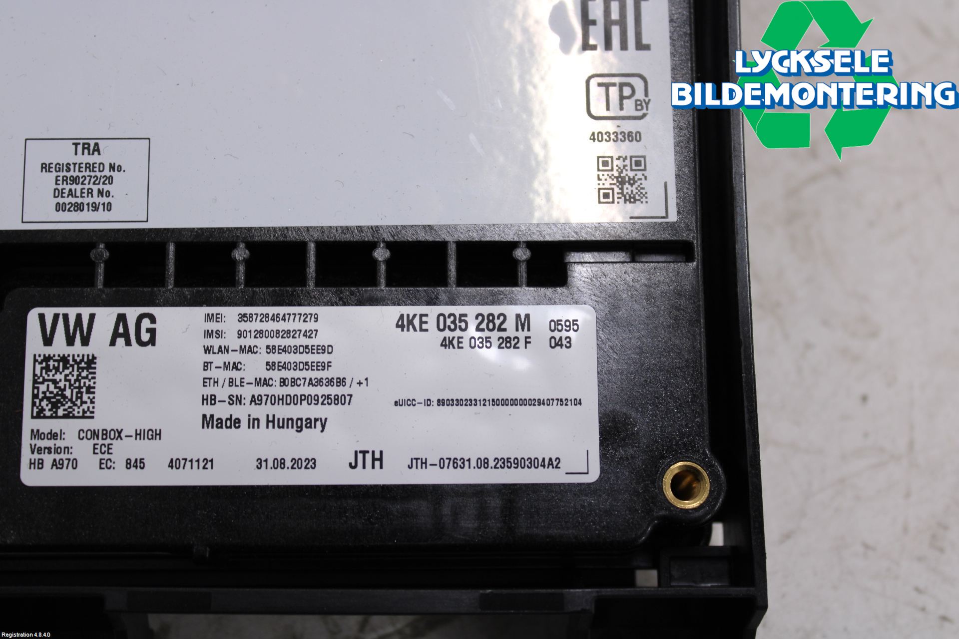 Audi A4/S4 B9 20- Styrenhet Övrigt