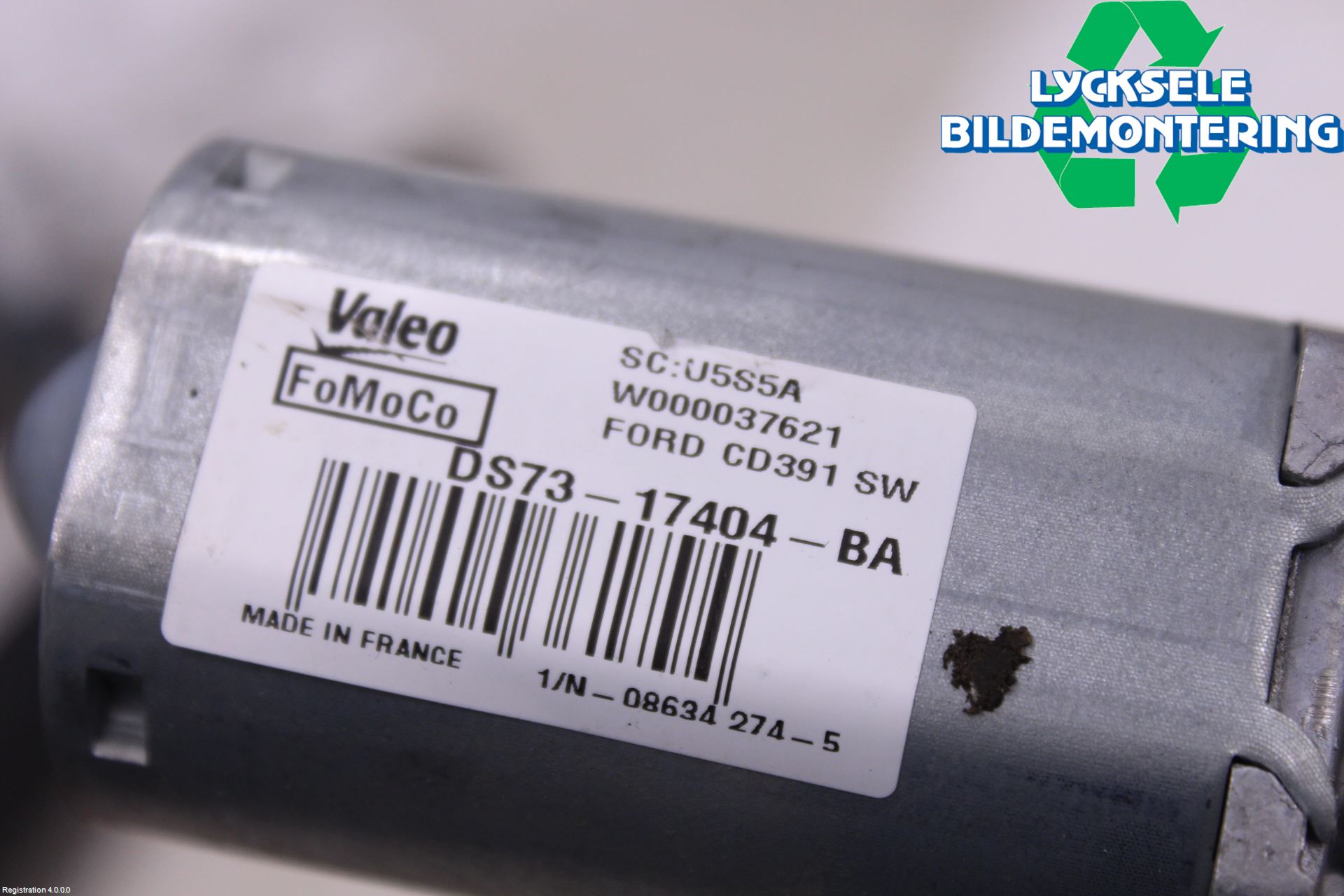 Ford MONDEO 15-22 Torkarmotor Baklucka