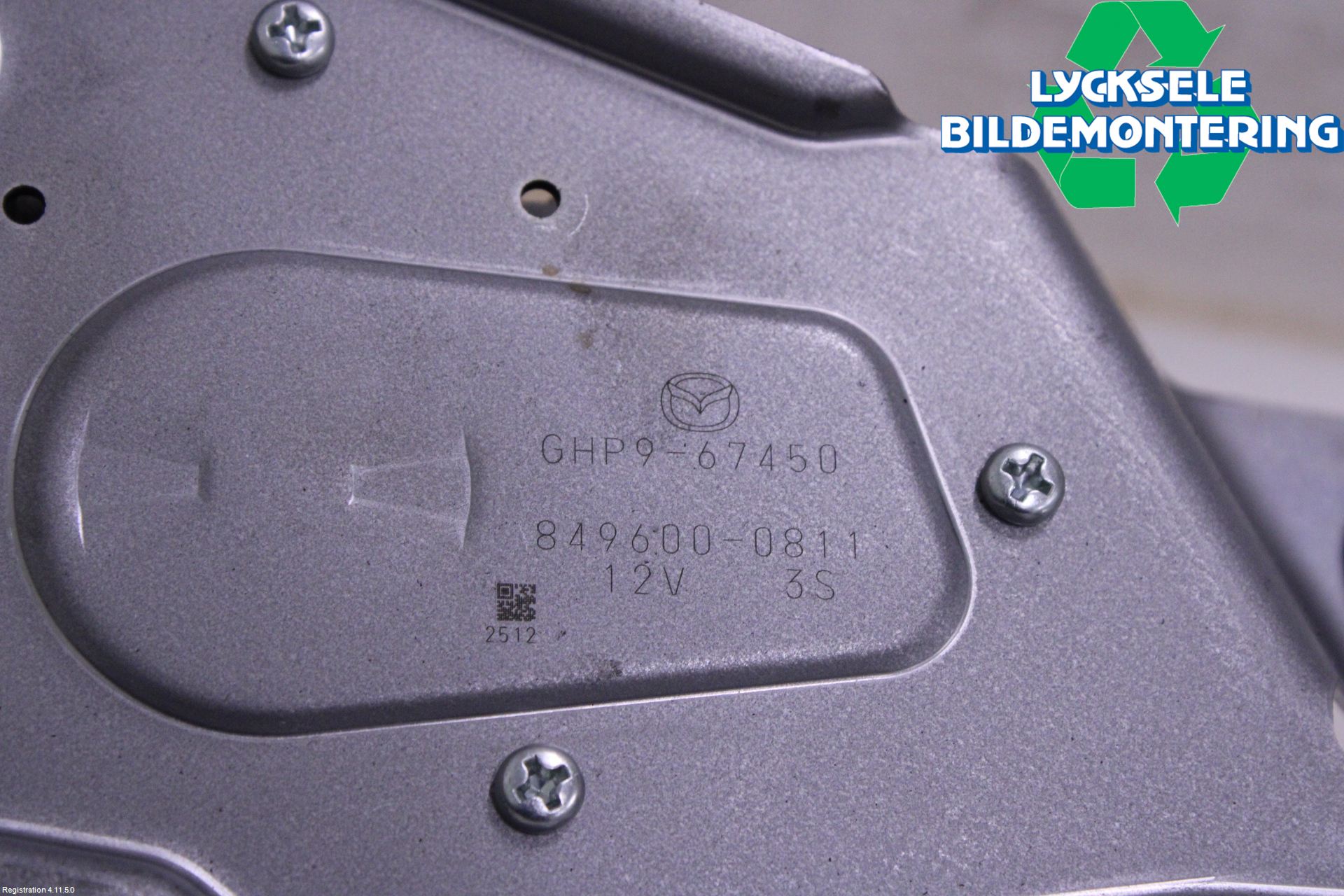 Mazda 6 13- Torkarmotor Baklucka