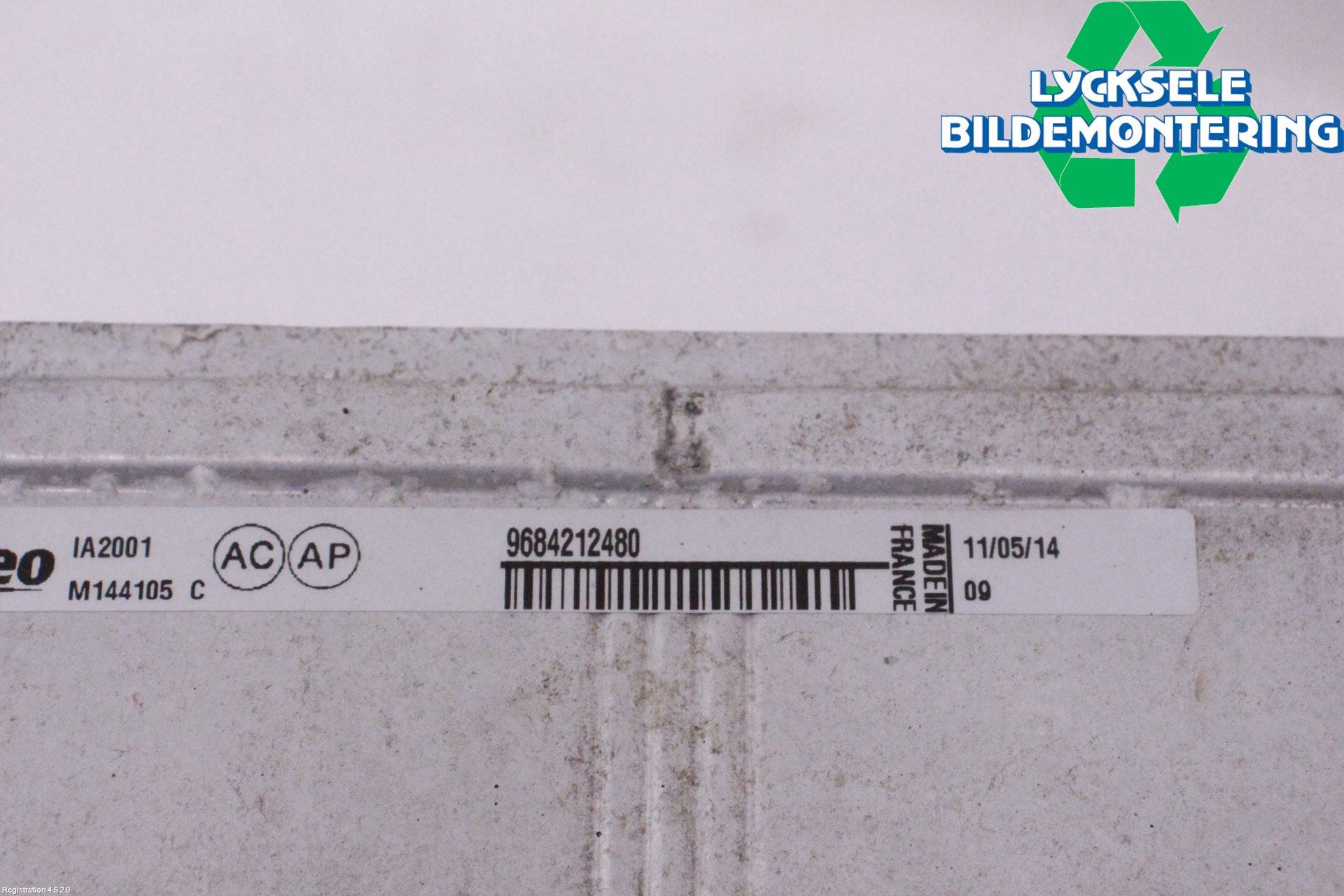 Citroen BERLINGO 08-18 Laddluft-Intercooler Kyl