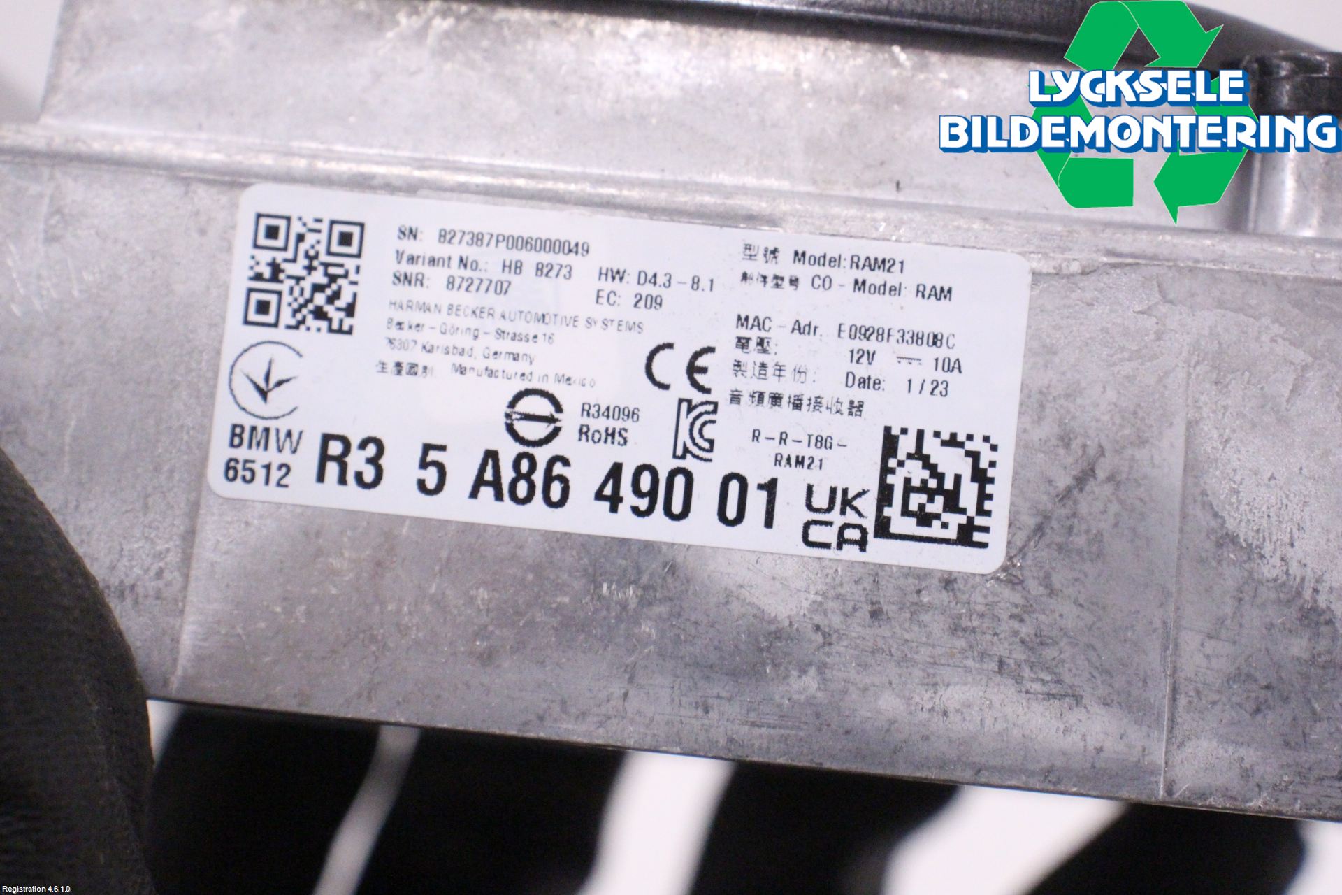 BMW X3 G01 18- Radio-Stereo Förstärkare