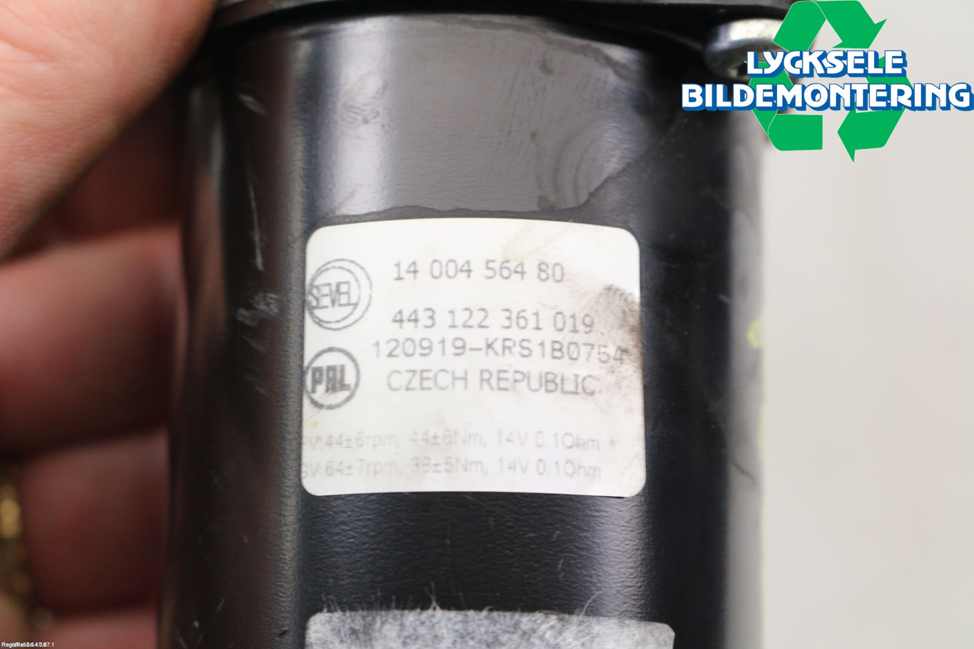 Citroen JUMPY 07-16 Torkarmotor Vindruta