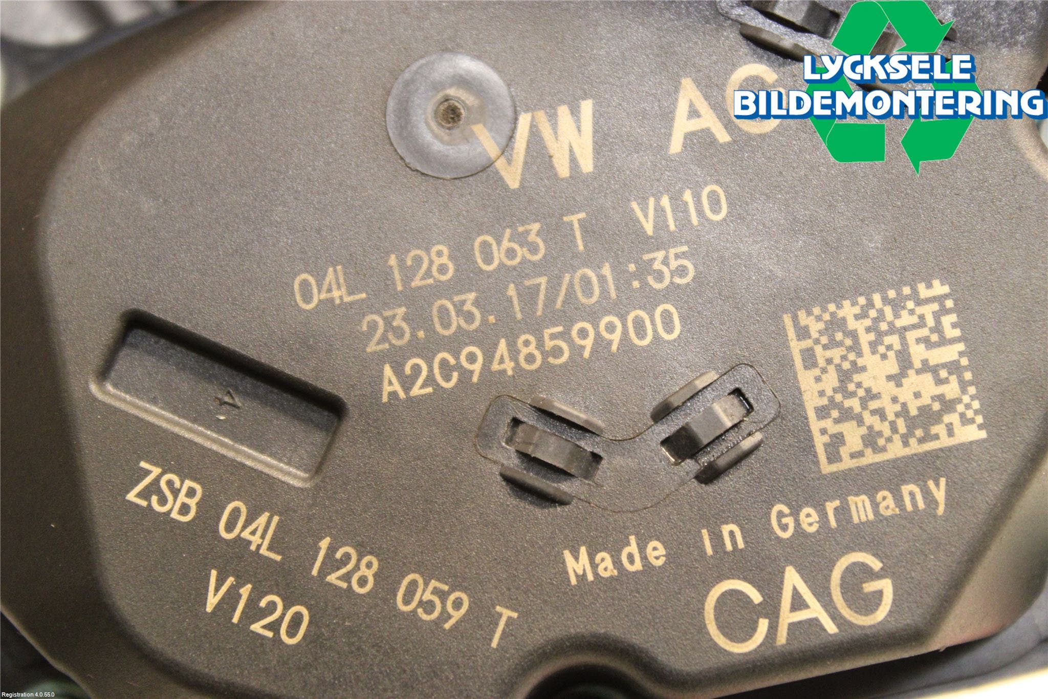 Volkswagen VW GOLF / E-GOLF VII 13-20 Injspjällhus